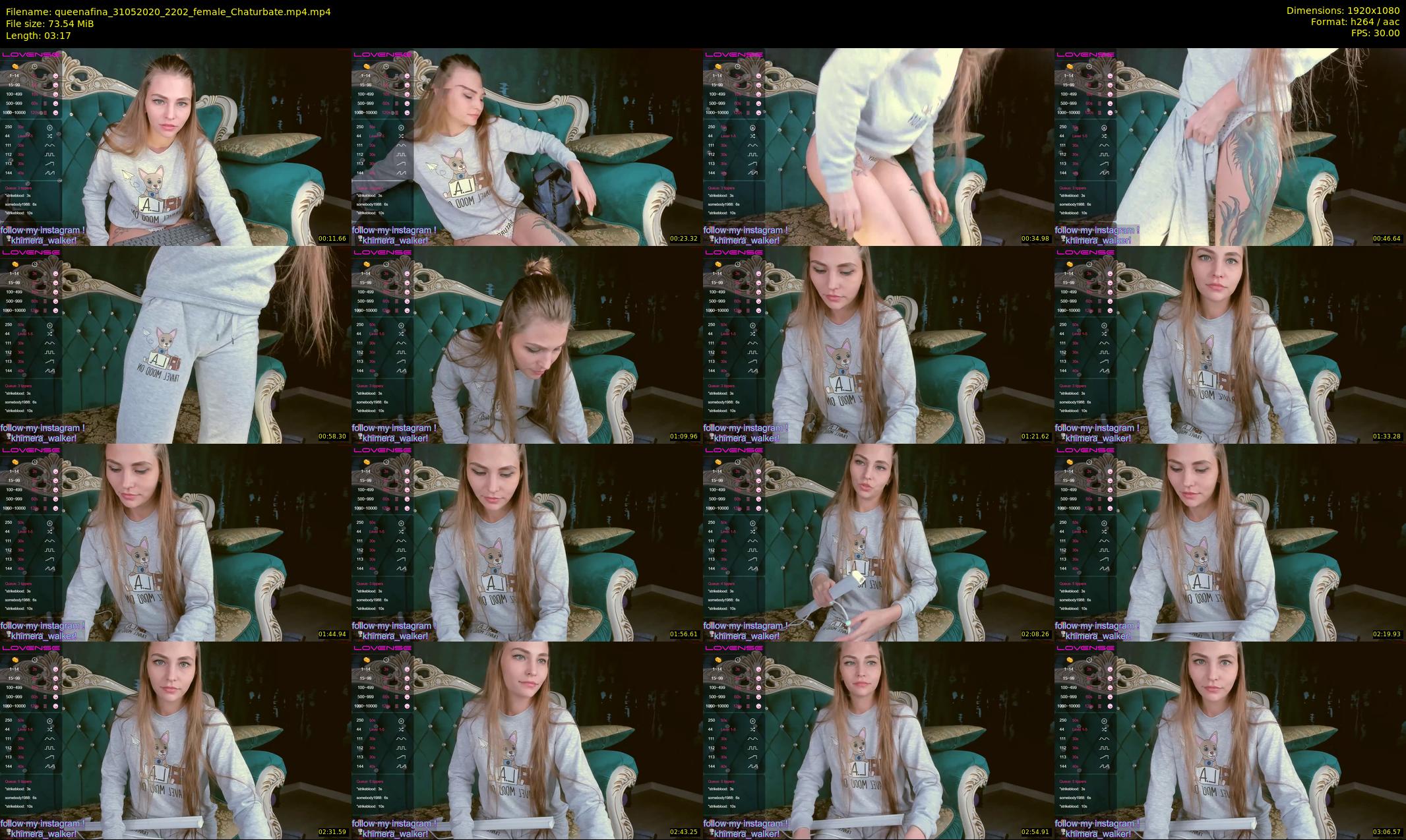 queenafina — 4 minute Chaturbate female cam show recording, 1080p, May 31, 2020