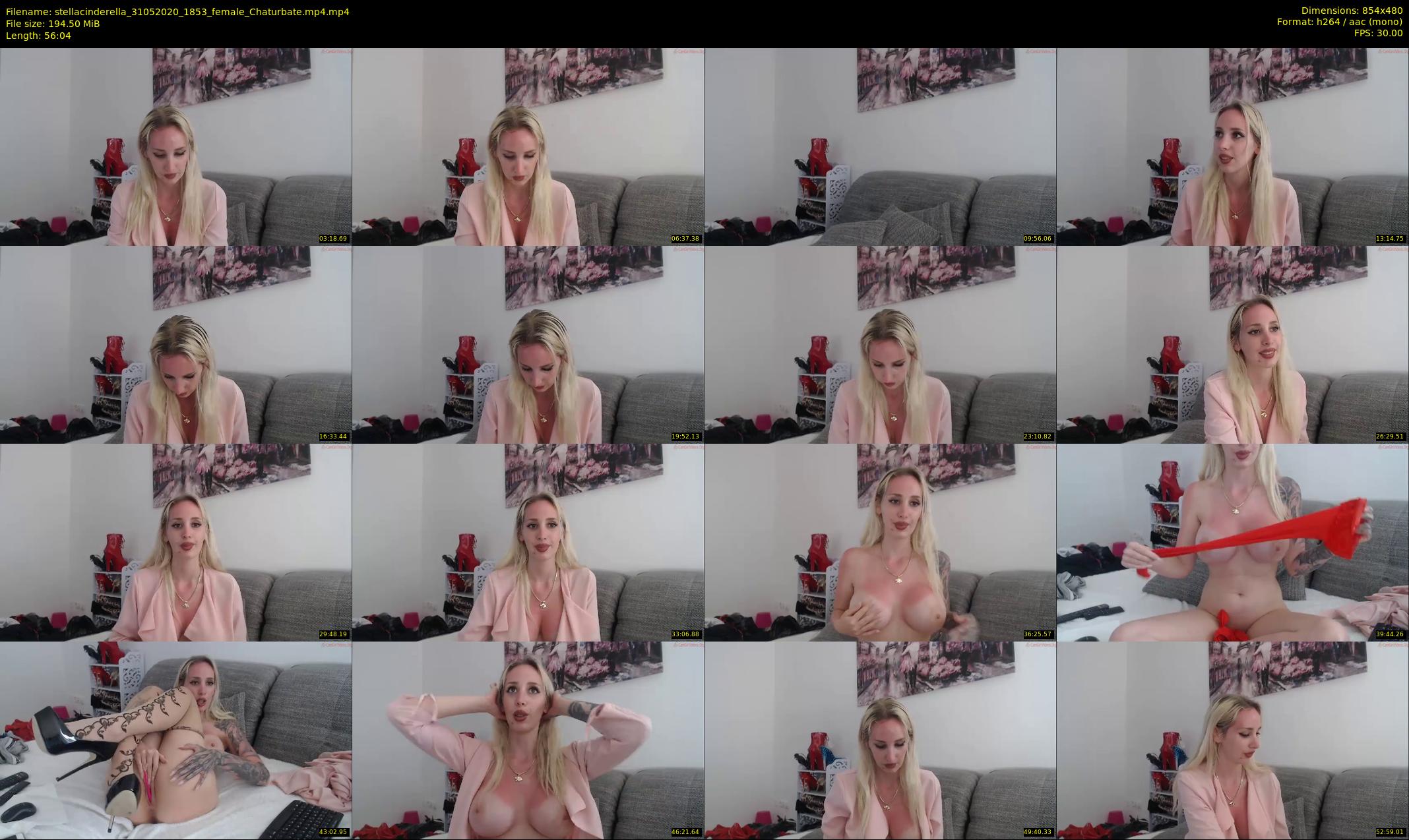 stellacinderella — 57 minute Chaturbate female cam show recording, 480p, May 31, 2020