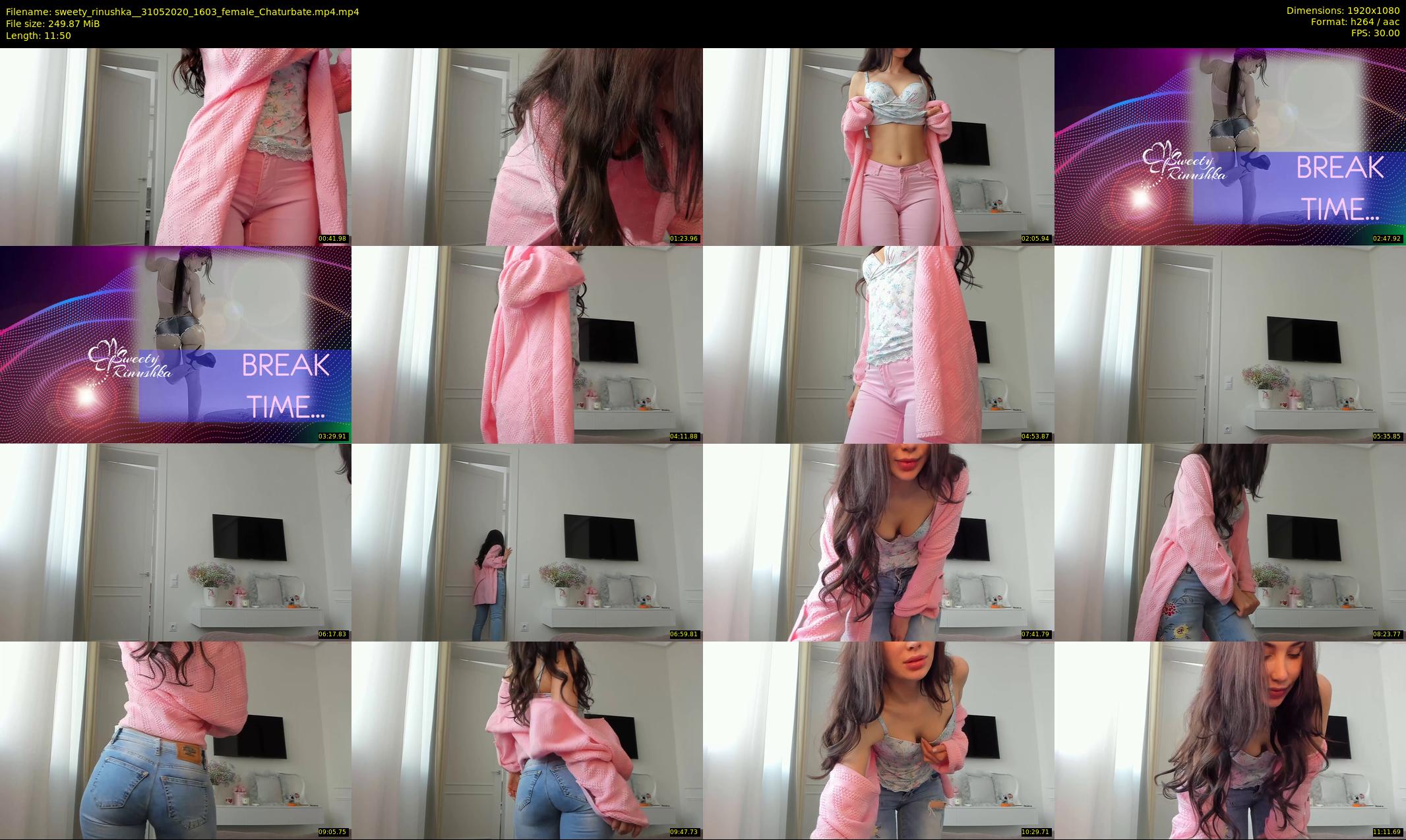 sweety_rinushka_ — 12 minute Chaturbate female cam show recording, 1080p, May 31, 2020