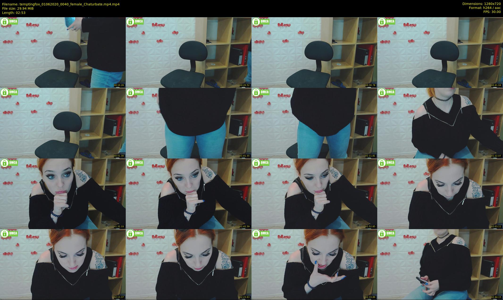 temptingfox — 3 minute Chaturbate female cam show recording, 720p, Jun 1, 2020