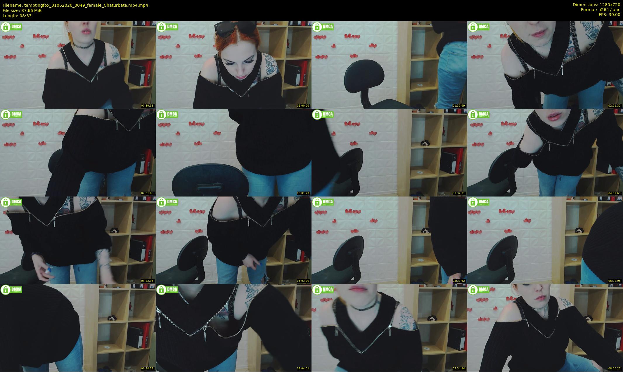 temptingfox — 9 minute Chaturbate female cam show recording, 720p, Jun 1, 2020