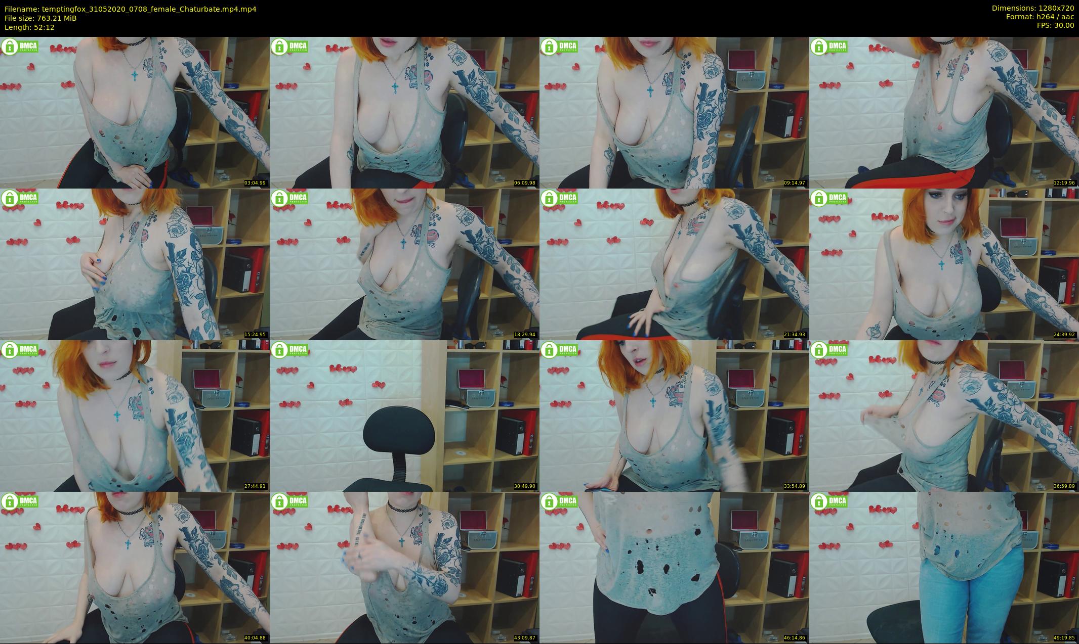 temptingfox — 53 minute Chaturbate female cam show recording, 720p, May 31, 2020