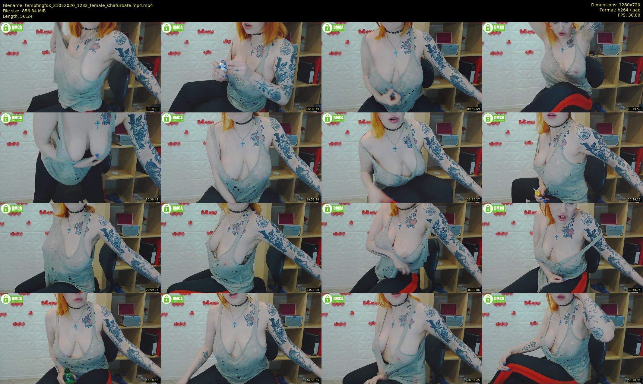 temptingfox — 57 minute Chaturbate female cam show recording, 720p, May 31, 2020