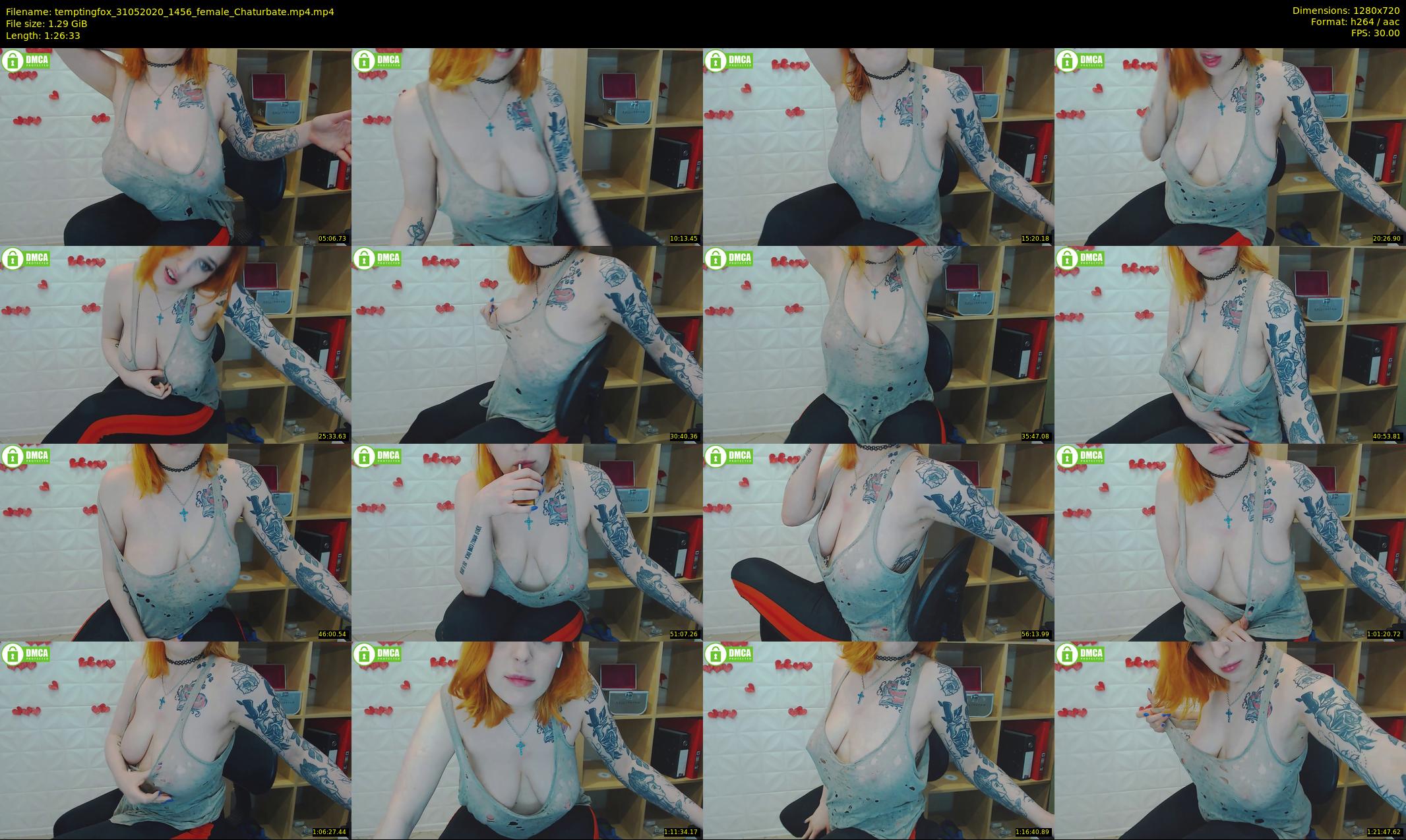 temptingfox — 87 minute Chaturbate female cam show recording, 720p, May 31, 2020