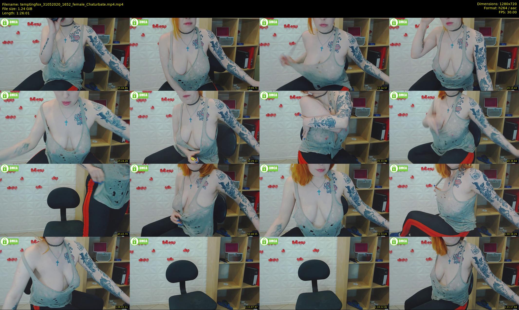 temptingfox — 87 minute Chaturbate female cam show recording, 720p, May 31, 2020