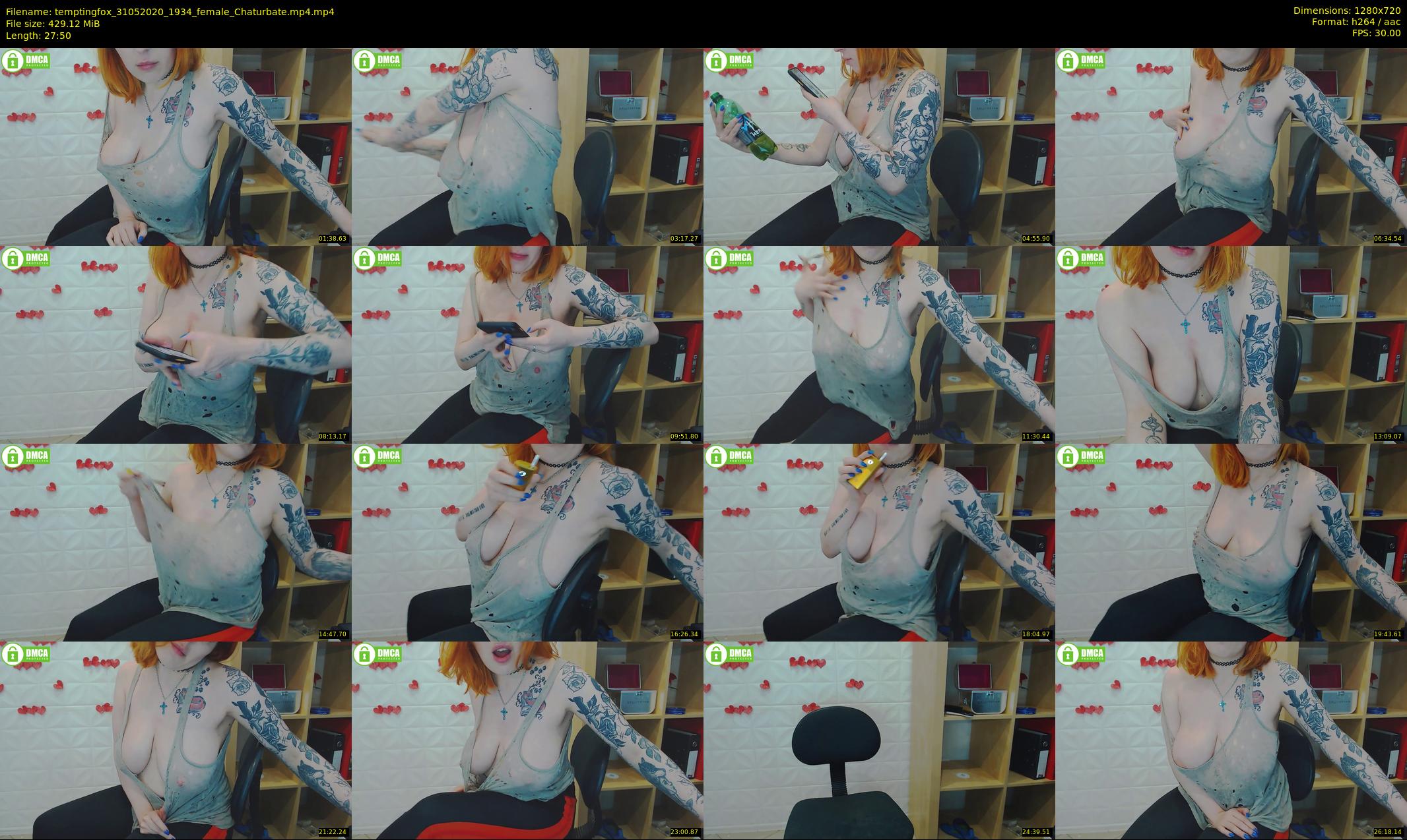 temptingfox — 28 minute Chaturbate female cam show recording, 720p, May 31, 2020