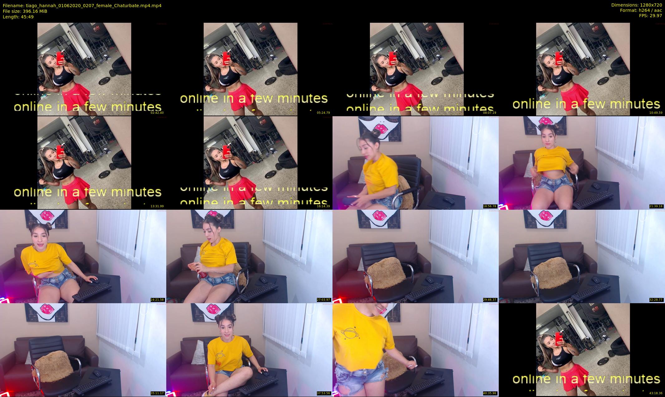 tiago_hannah — 46 minute Chaturbate couple cam show recording, 720p, Jun 1, 2020