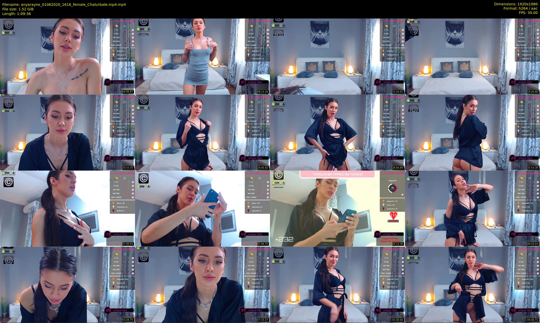 anyarayne — 70 minute Chaturbate female cam show recording, 1080p, Jun 1, 2020