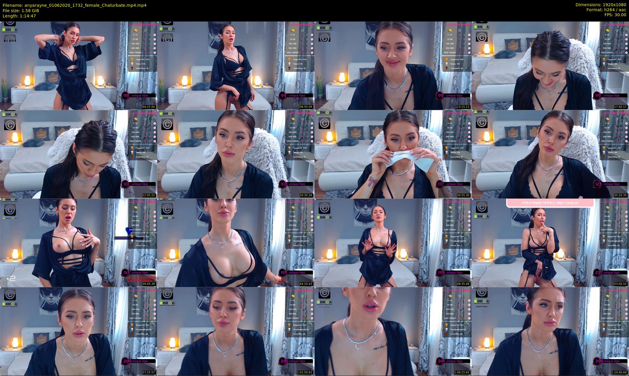 anyarayne — 75 minute Chaturbate female cam show recording, 1080p, Jun 1, 2020