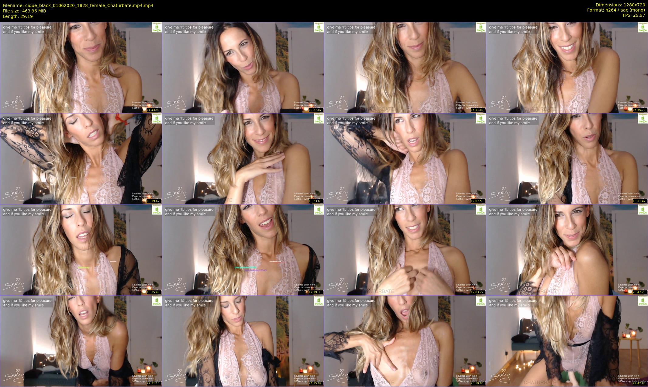cique_black — 30 minute Chaturbate female cam show recording, 720p, Jun 1, 2020