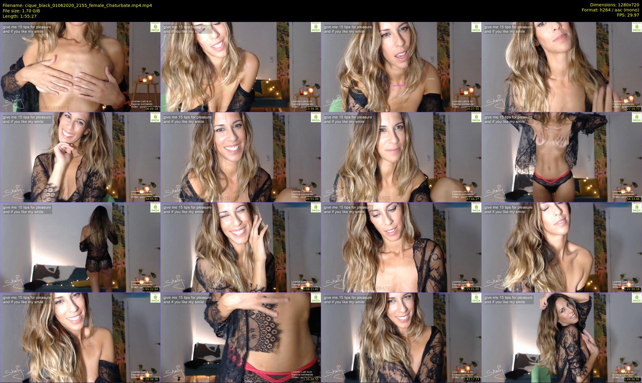 cique_black — 116 minute Chaturbate female cam show recording, 720p, Jun 1, 2020