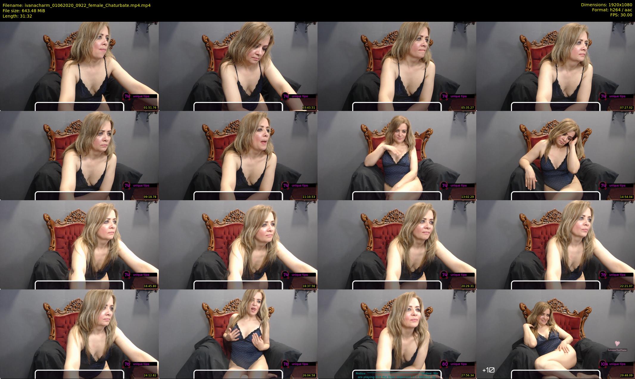 ivanacharm — 32 minute Chaturbate female cam show recording, 1080p, Jun 1, 2020