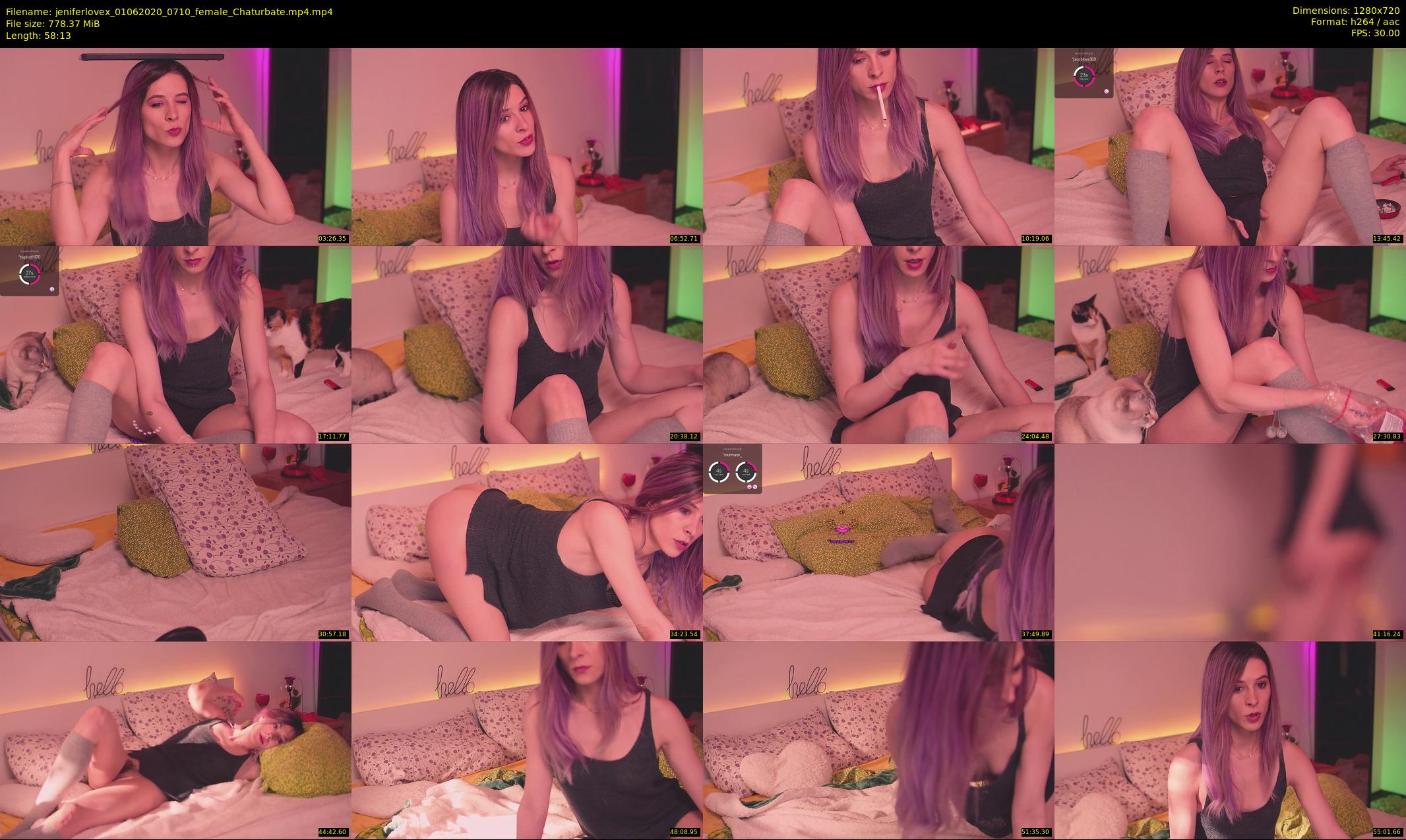 jeniferlovex — 59 minute Chaturbate female cam show recording, 720p, Jun 1, 2020