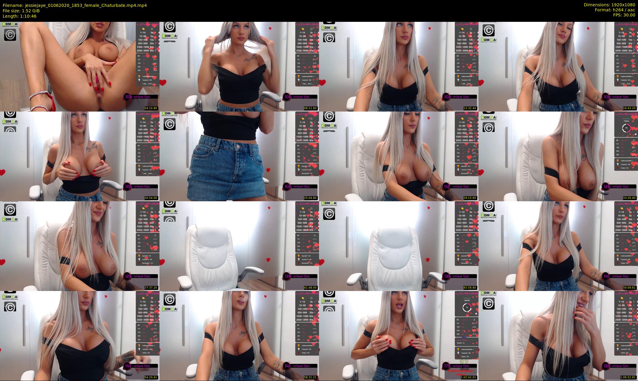 jessiejaye — 71 minute Chaturbate female cam show recording, 1080p, Jun 1, 2020