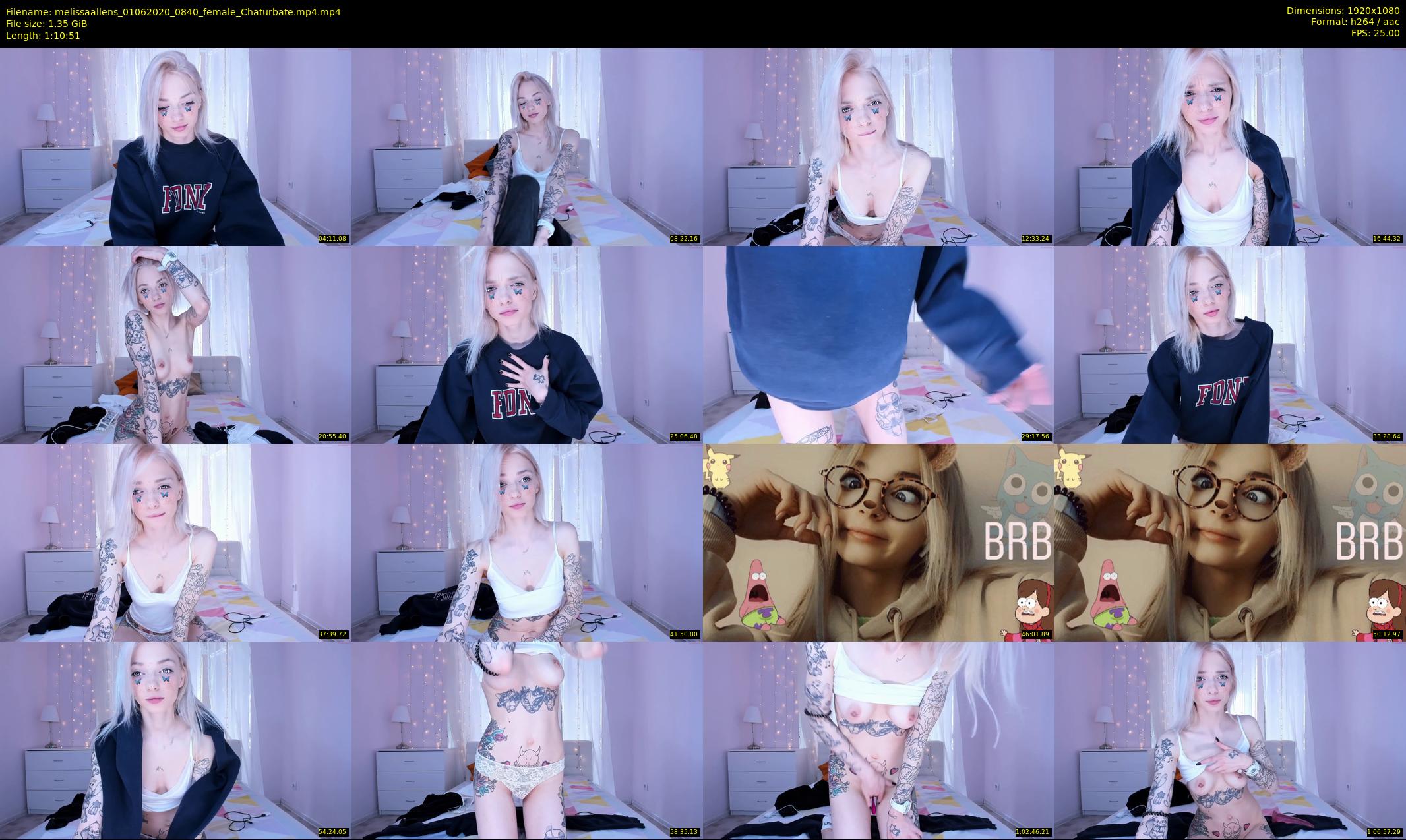 melissaallens — 71 minute Chaturbate female cam show recording, 1080p, Jun 1, 2020