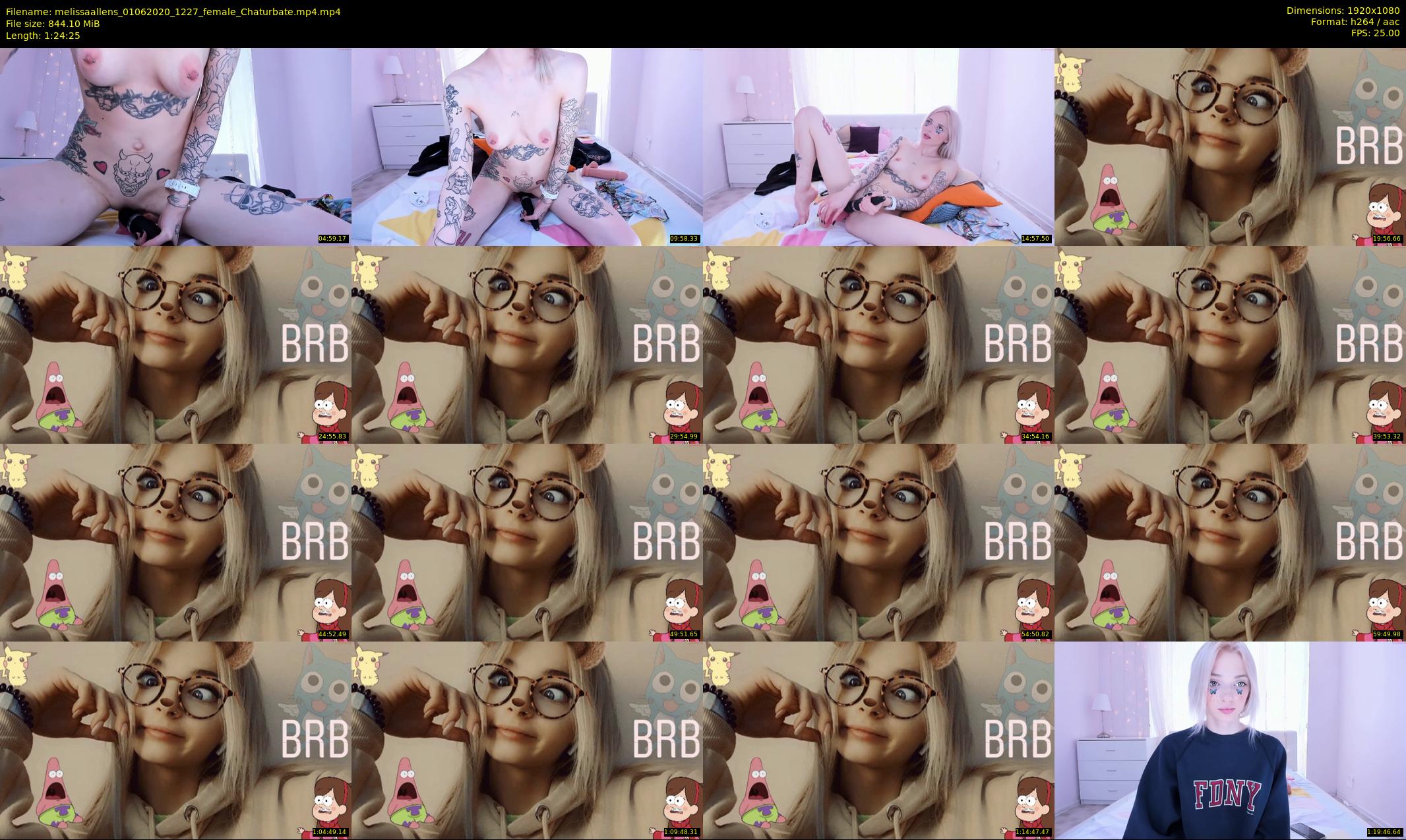 melissaallens — 85 minute Chaturbate female cam show recording, 1080p, Jun 1, 2020