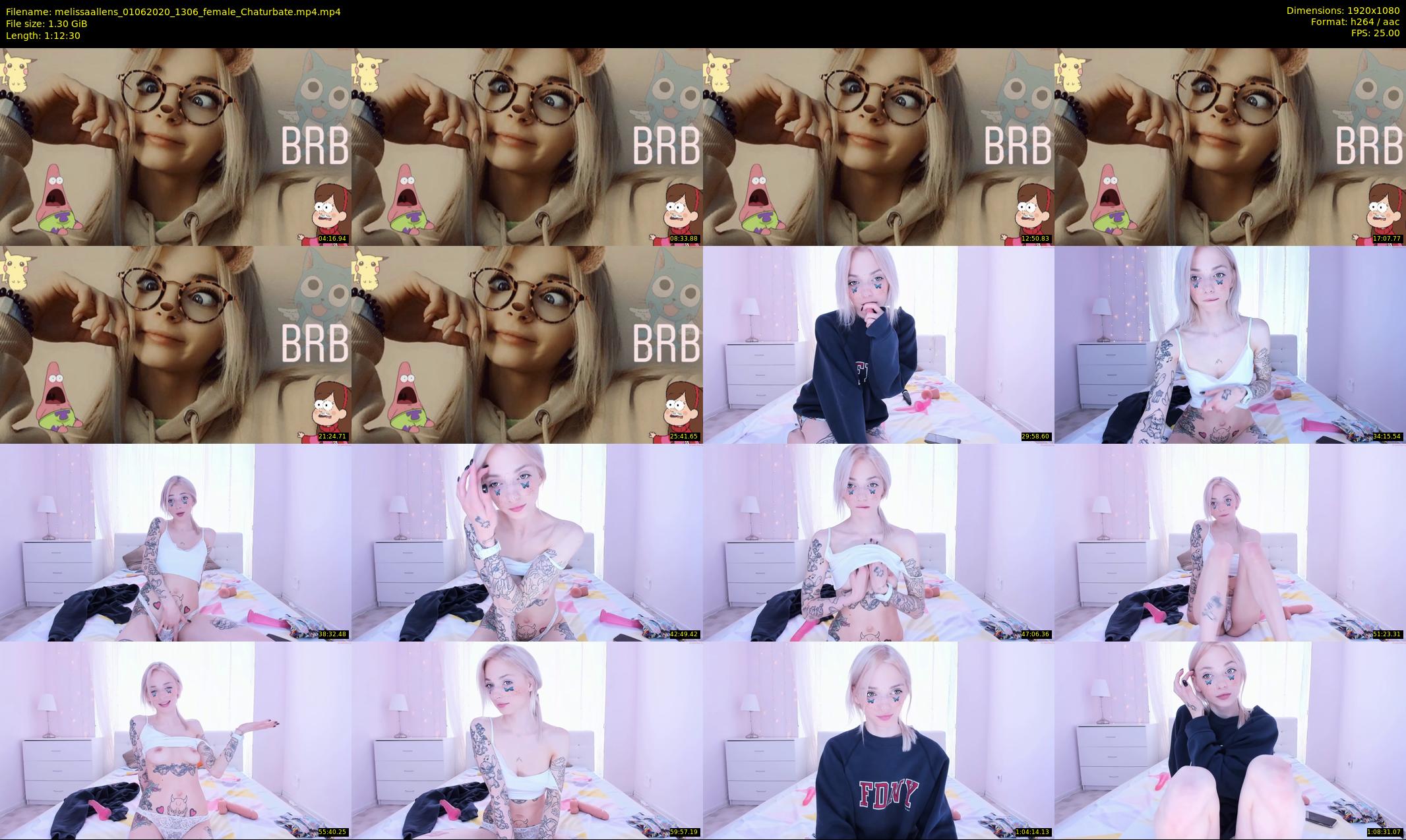melissaallens — 73 minute Chaturbate female cam show recording, 1080p, Jun 1, 2020
