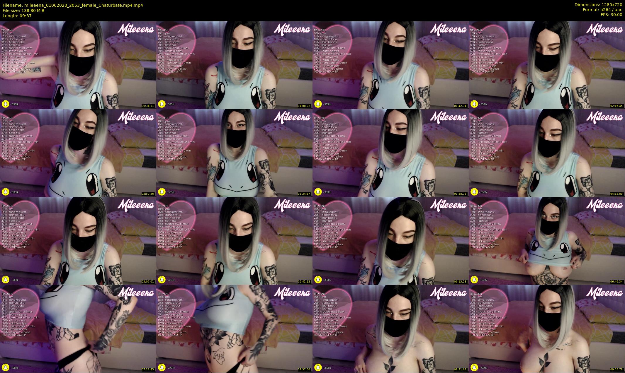 mileeena — 10 minute Chaturbate female cam show recording, 720p, Jun 1, 2020