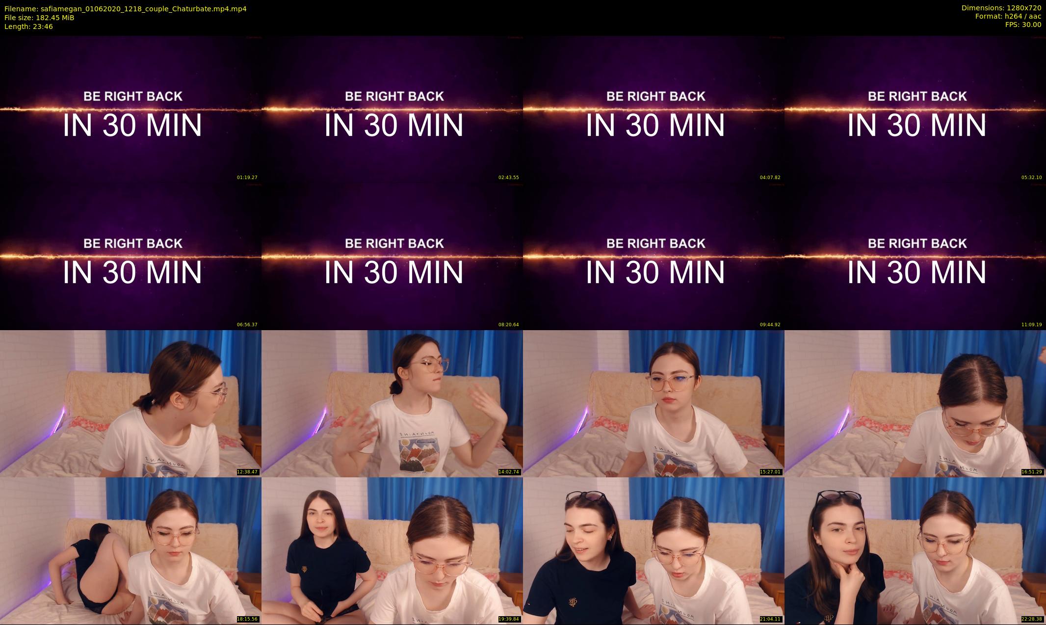 safiamegan — 24 minute Chaturbate couple cam show recording, 720p, Jun 1, 2020