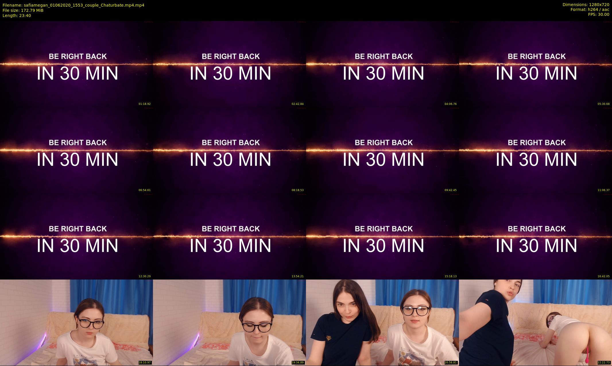 safiamegan — 24 minute Chaturbate couple cam show recording, 720p, Jun 1, 2020