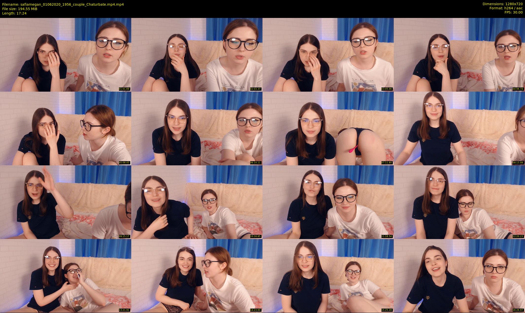 safiamegan — 18 minute Chaturbate couple cam show recording, 720p, Jun 1, 2020