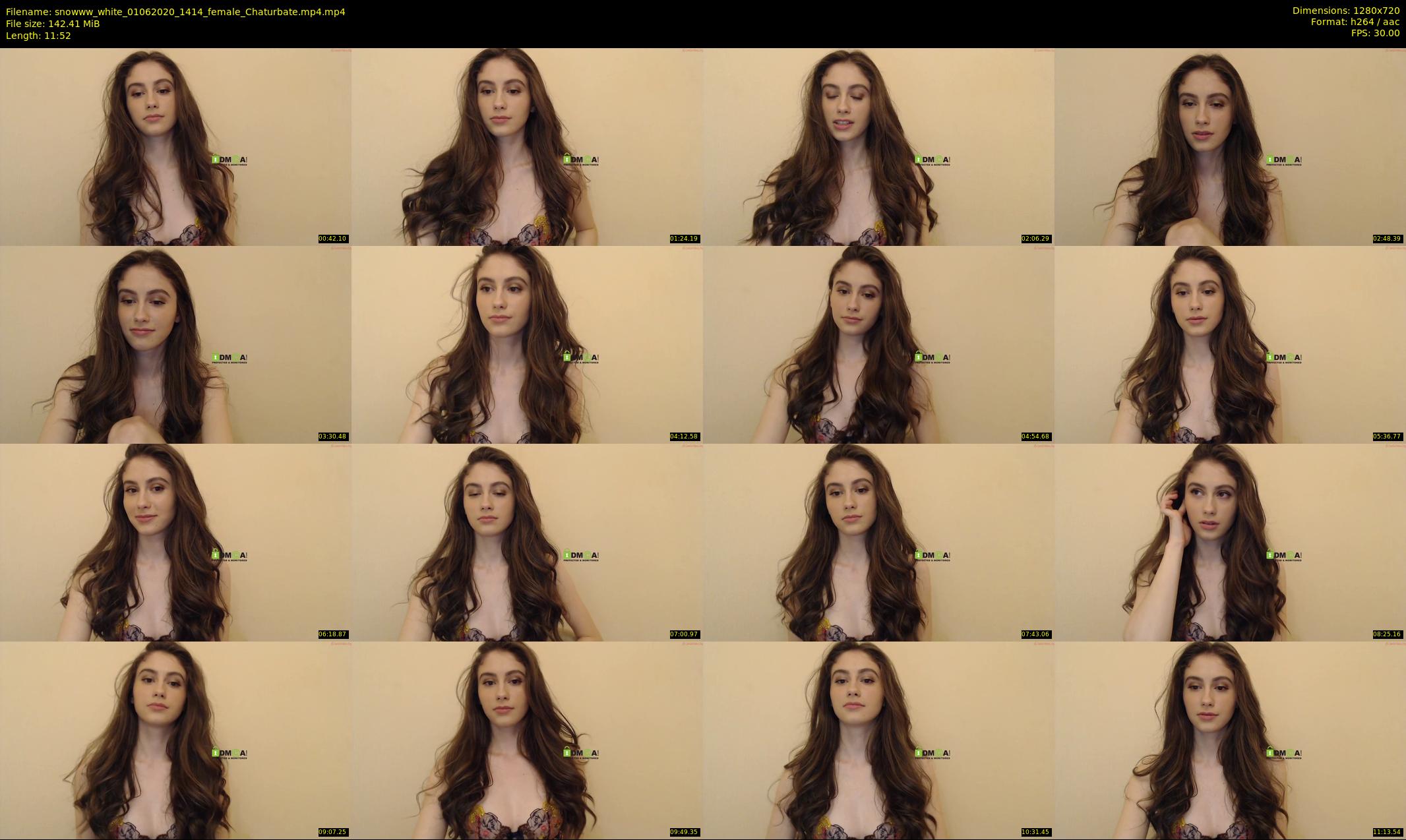 snowww_white — 12 minute Chaturbate female cam show recording, 720p, Jun 1, 2020