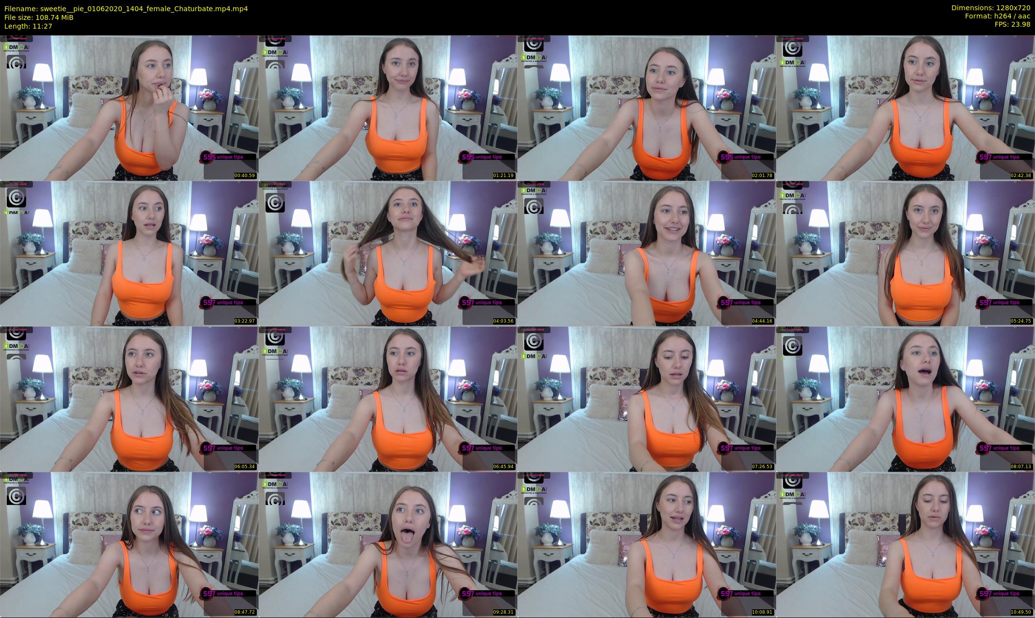 sweetie__pie — 12 minute Chaturbate female cam show recording, 720p, Jun 1, 2020