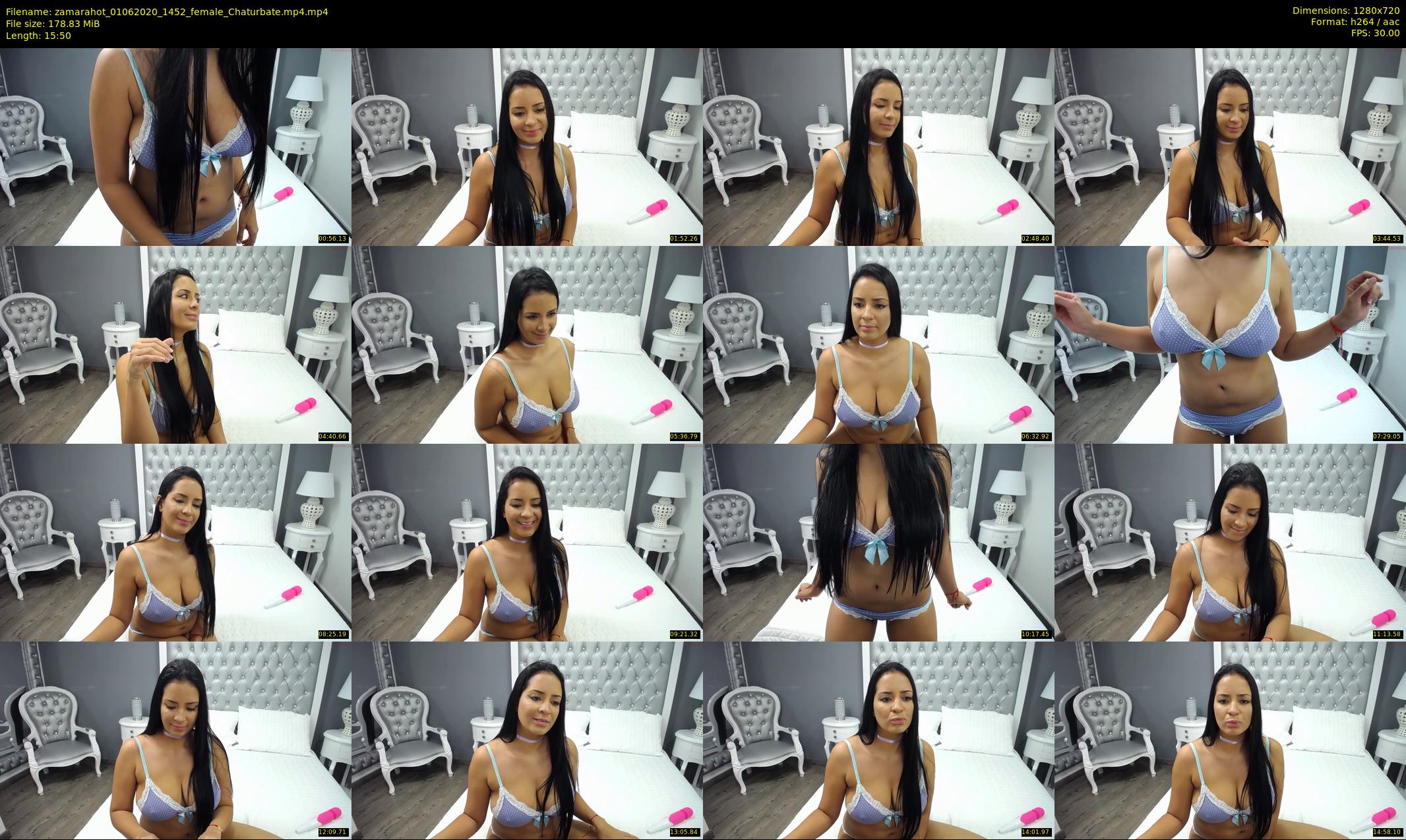 zamarahot — 16 minute Chaturbate female cam show recording, 720p, Jun 1, 2020