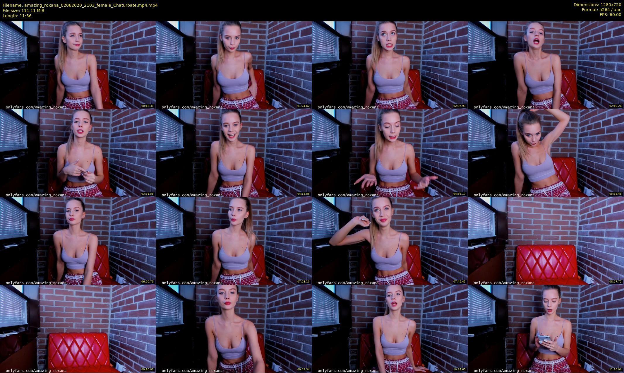 amazing_roxana — 12 minute Chaturbate female cam show recording, 720p, Jun 2, 2020