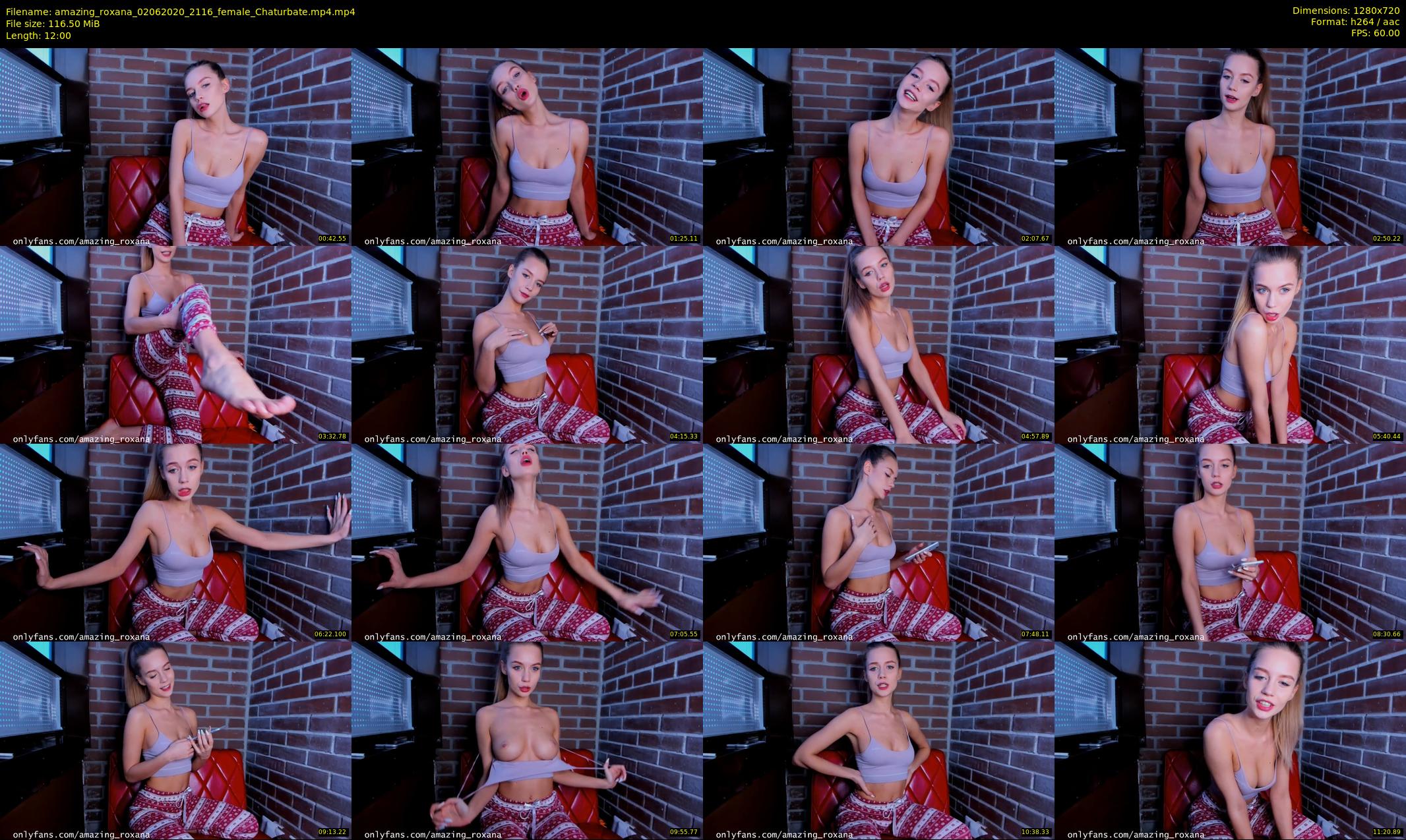 amazing_roxana — 12 minute Chaturbate female cam show recording, 720p, Jun 2, 2020