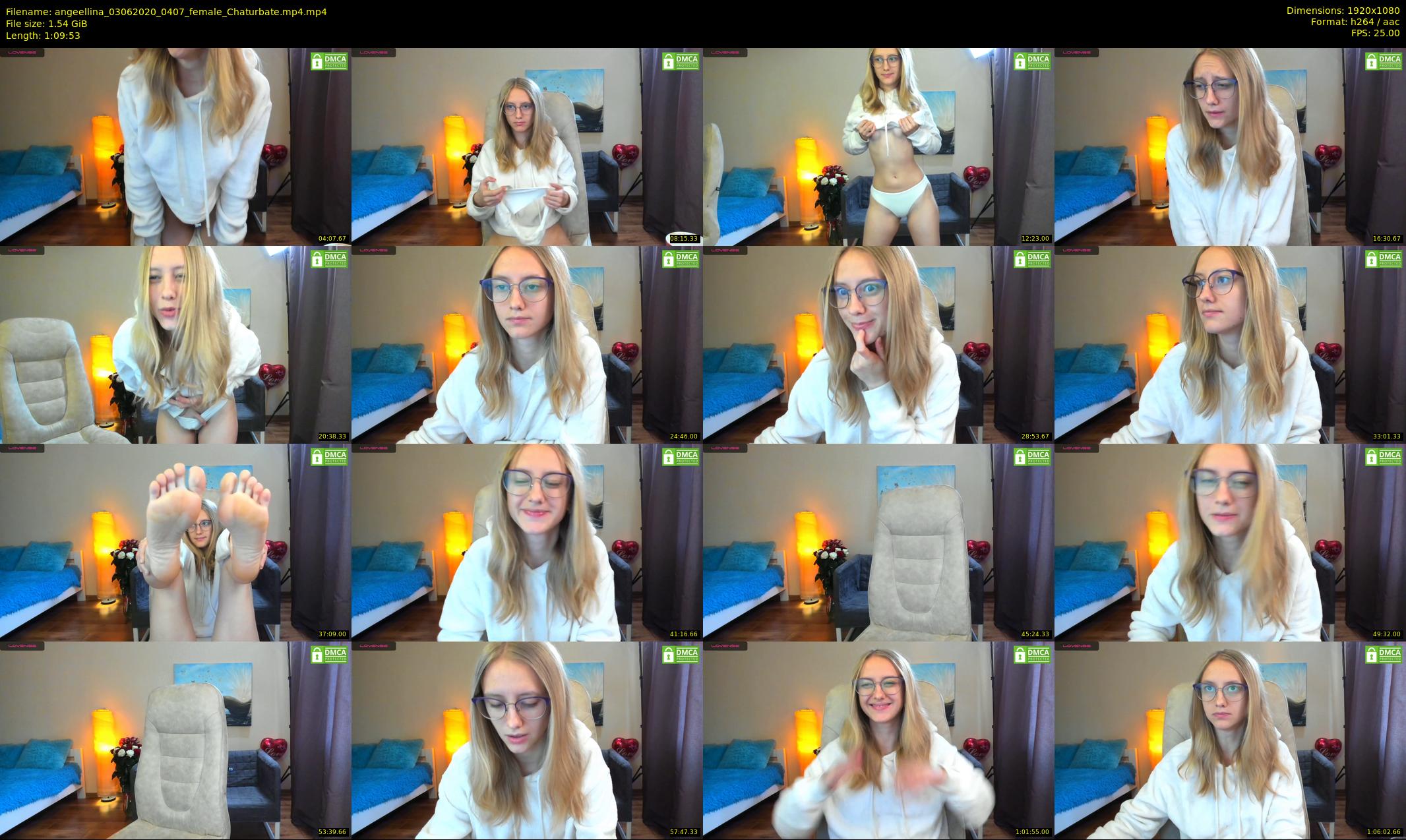 angeellina — 70 minute Chaturbate female cam show recording, 1080p, Jun 3, 2020