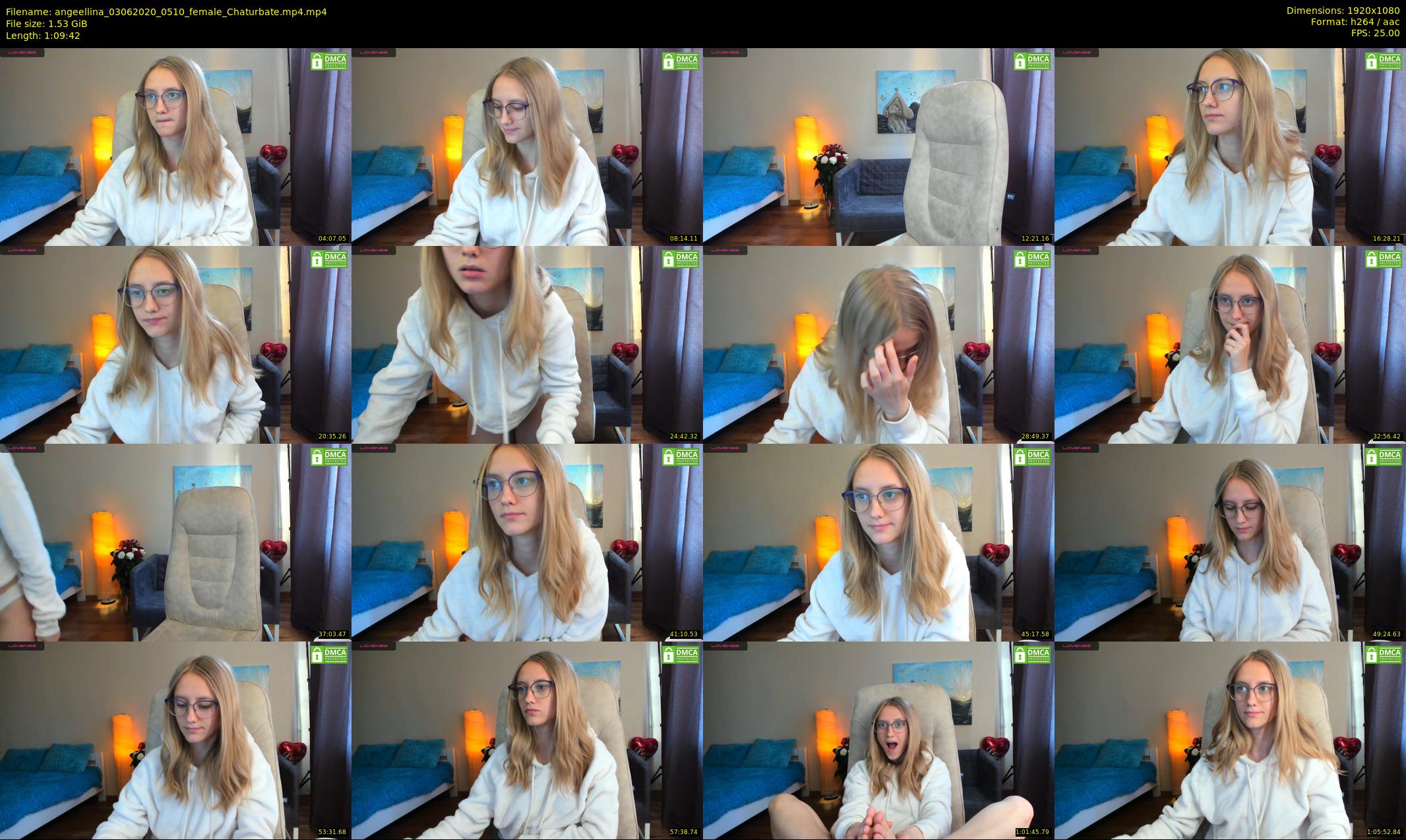 angeellina — 70 minute Chaturbate female cam show recording, 1080p, Jun 3, 2020