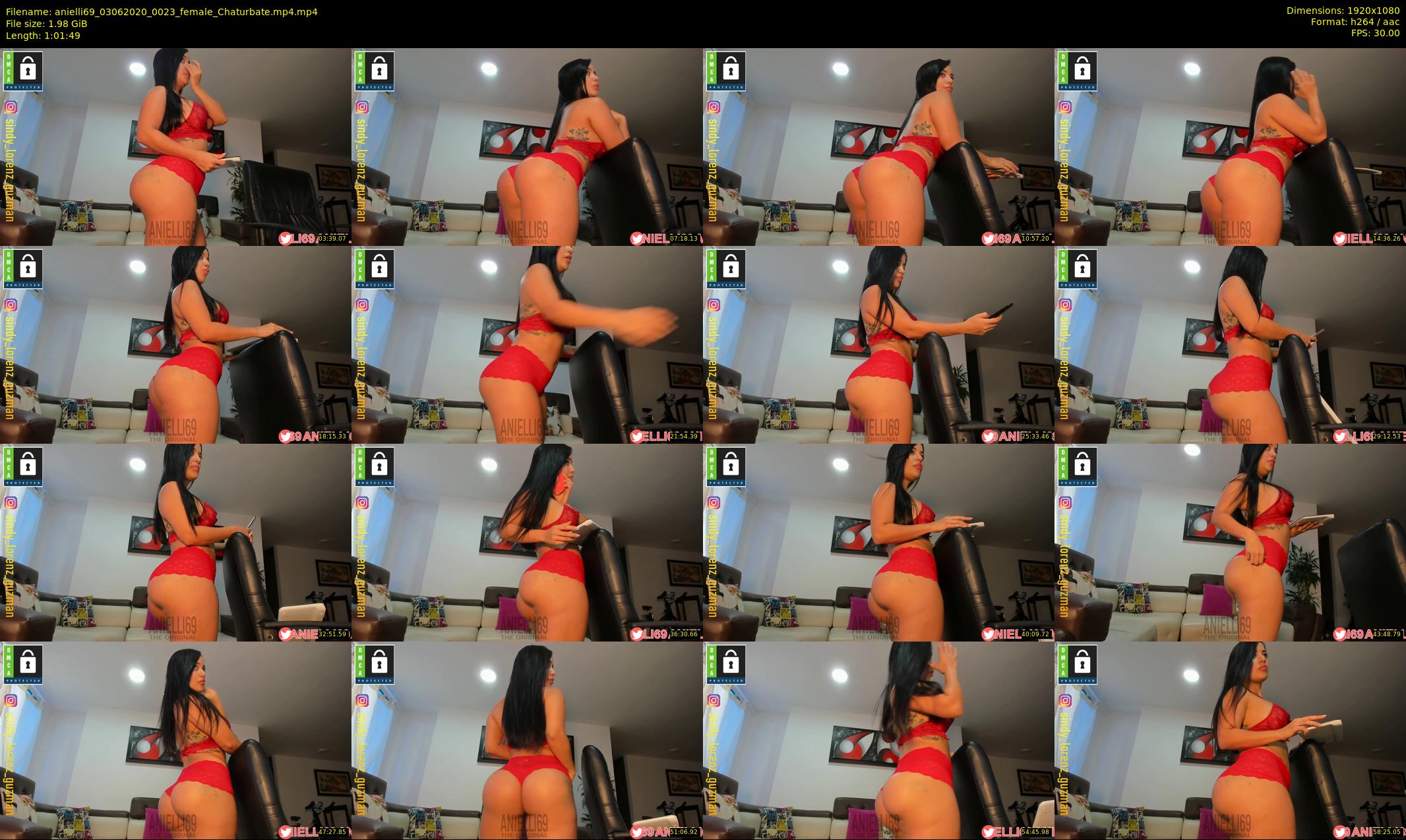 anielli69 — 62 minute Chaturbate female cam show recording, 1080p, Jun 3, 2020