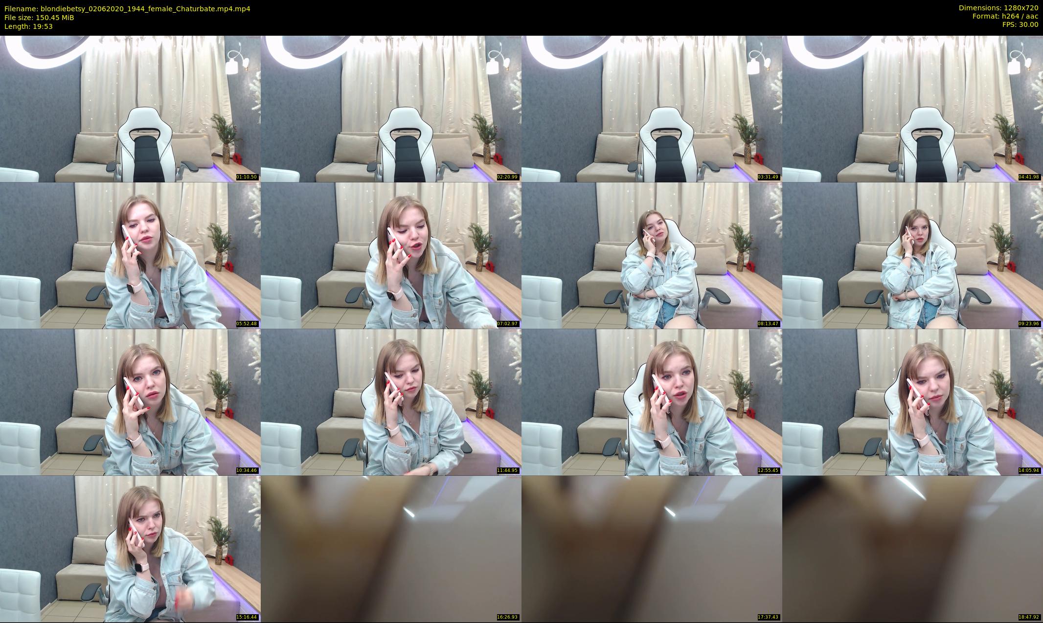 blondiebetsy — 20 minute Chaturbate female cam show recording, 720p, Jun 2, 2020