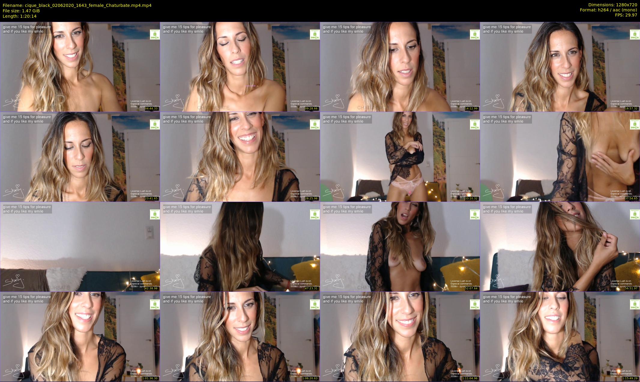 cique_black — 81 minute Chaturbate female cam show recording, 720p, Jun 2, 2020