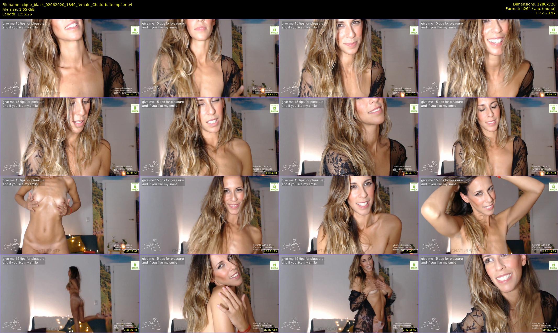 cique_black — 116 minute Chaturbate female cam show recording, 720p, Jun 2, 2020