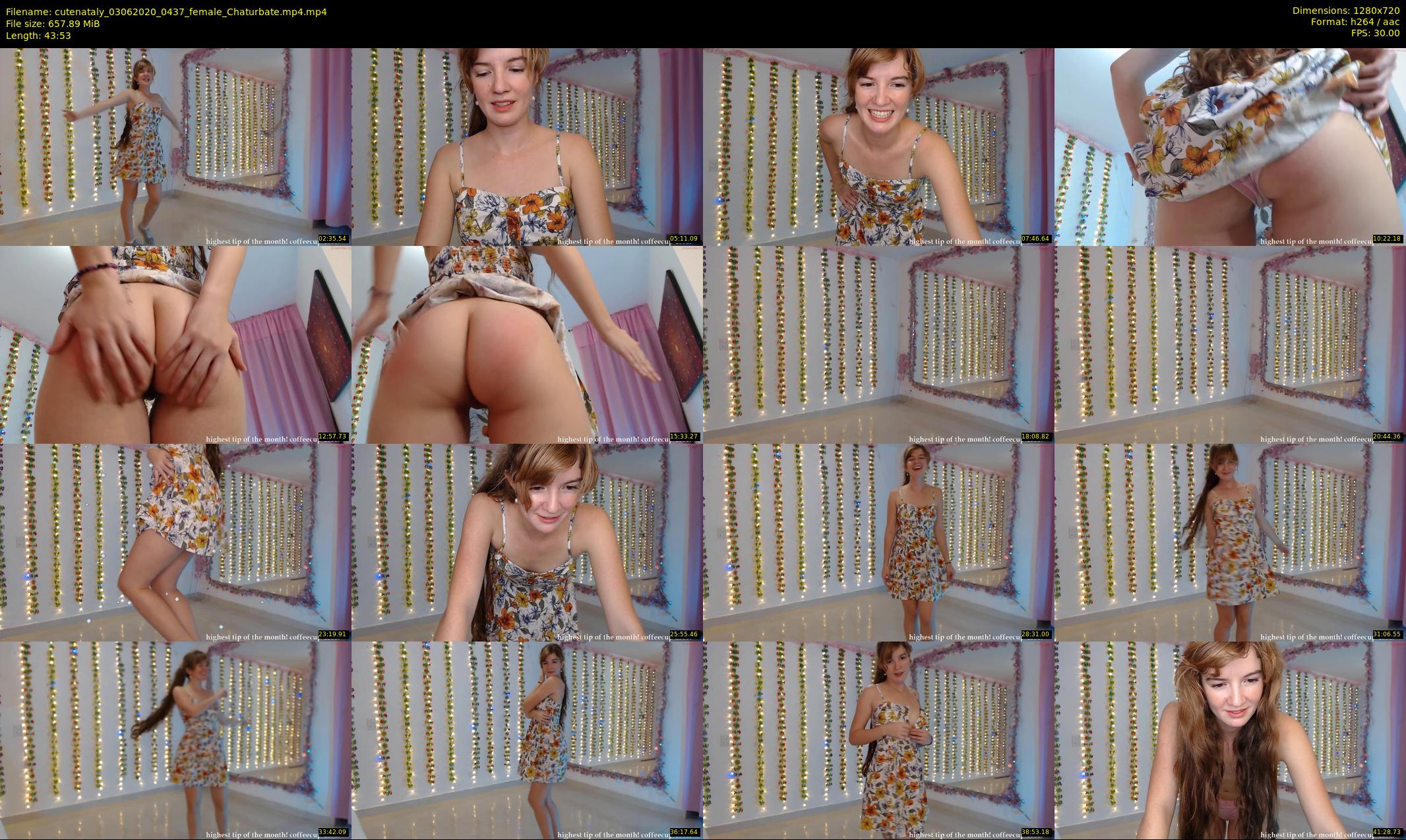 cutenataly — 44 minute Chaturbate female cam show recording, 720p, Jun 3, 2020