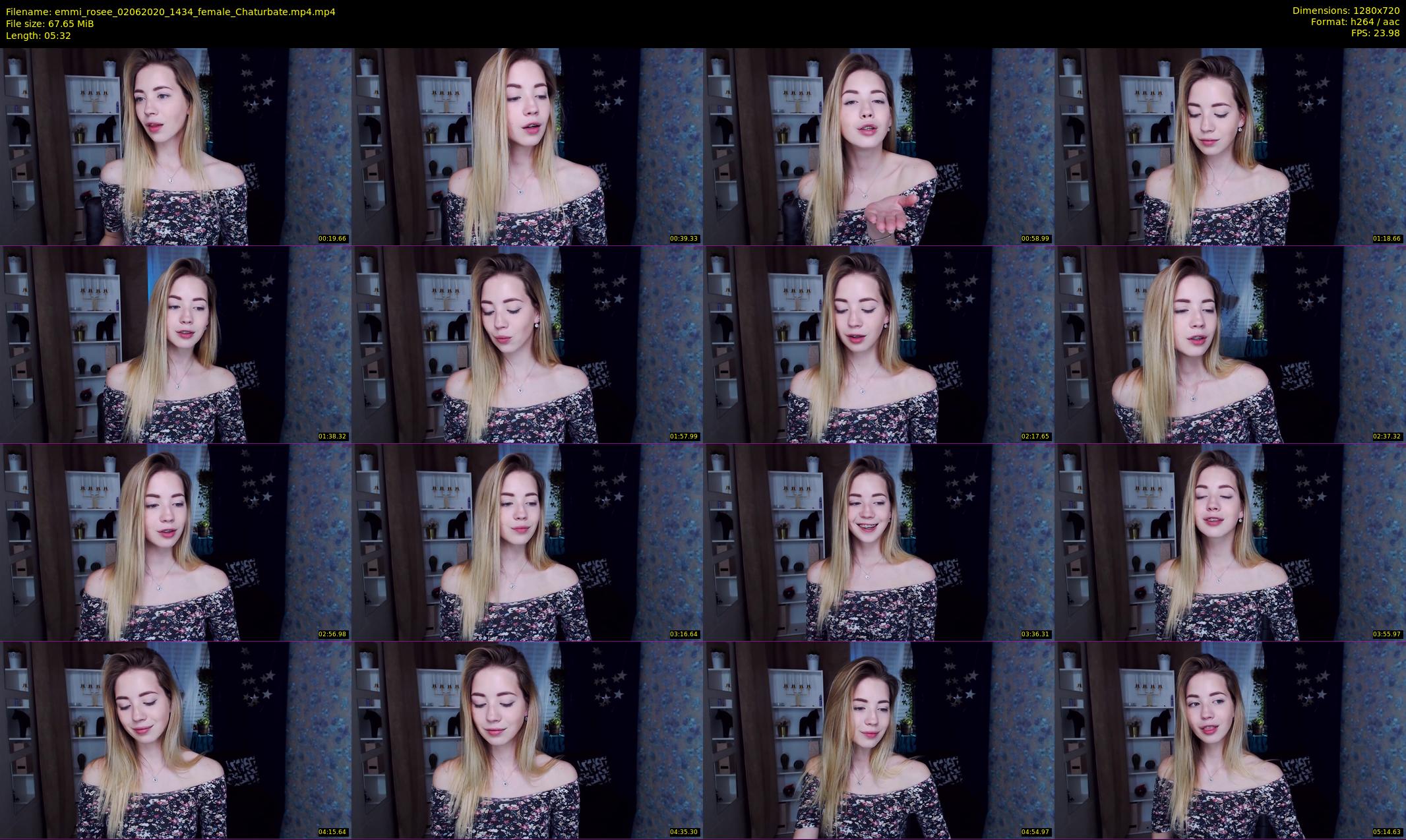 emmi_rosee — 6 minute Chaturbate female cam show recording, 720p, Jun 2, 2020