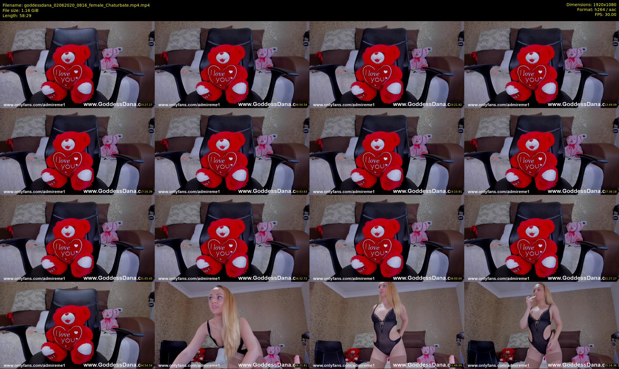 goddessdana — 59 minute Chaturbate female cam show recording, 1080p, Jun 2, 2020