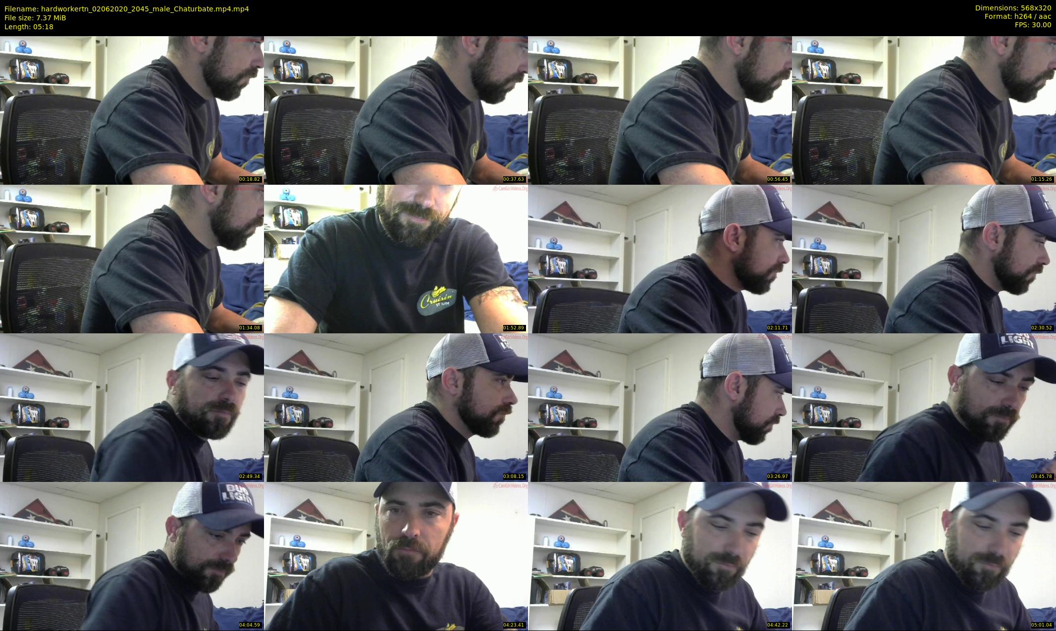hardworkertn — 6 minute Chaturbate male cam show recording, SD, Jun 2, 2020