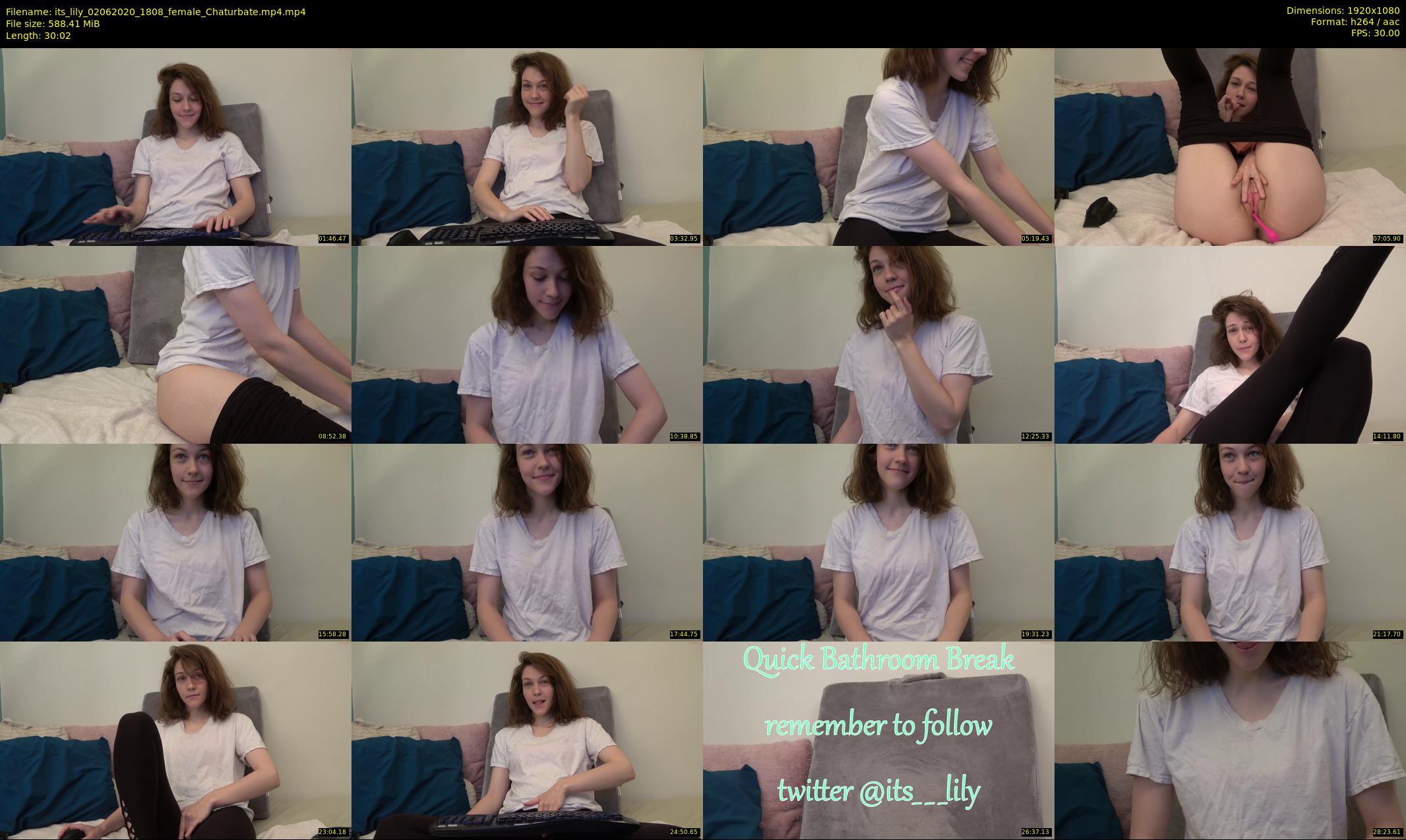 its_lily — 31 minute Chaturbate female cam show recording, 1080p, Jun 2, 2020