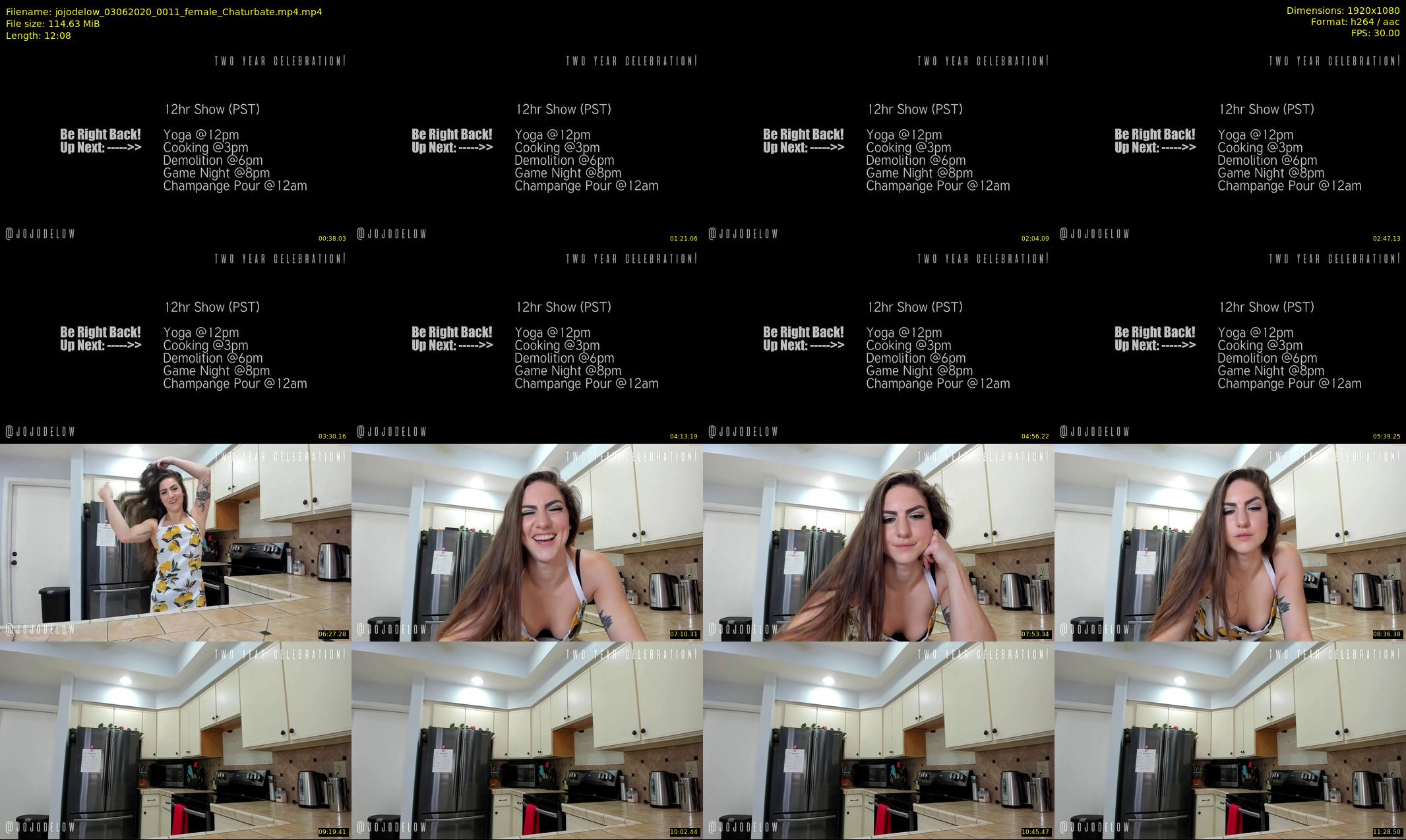 jojodelow — 13 minute Chaturbate female cam show recording, 1080p, Jun 3, 2020