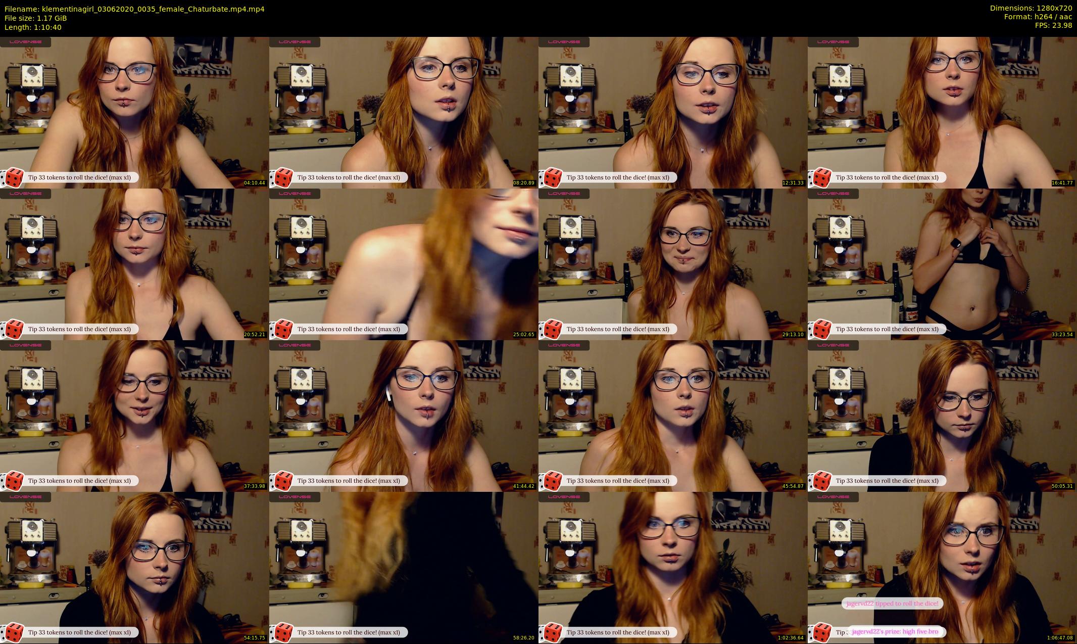 klementinagirl — 71 minute Chaturbate female cam show recording, 720p, Jun 3, 2020