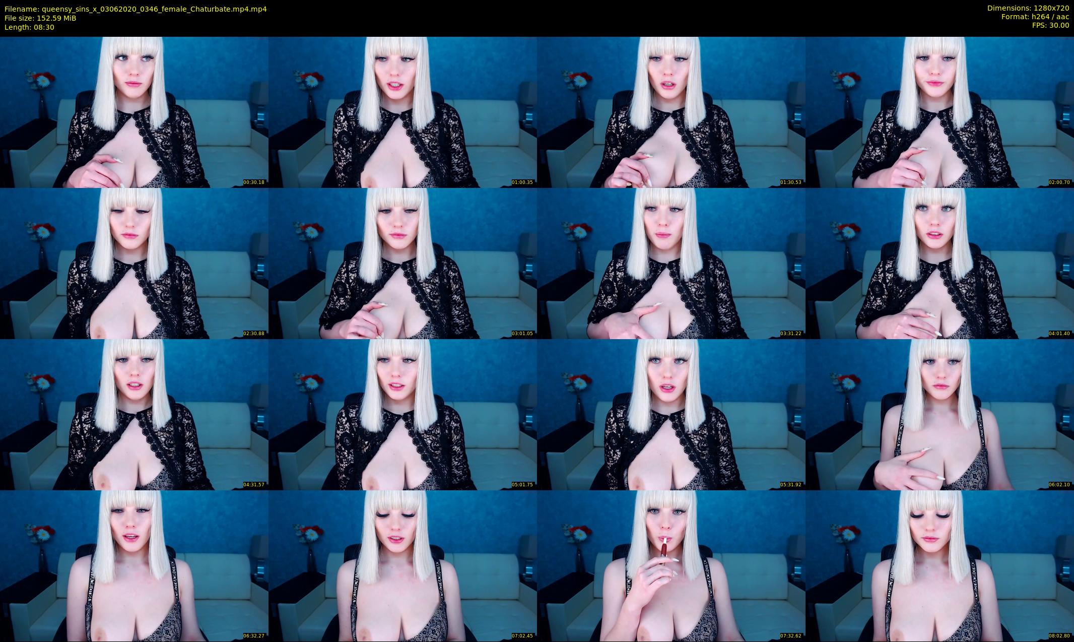 queensy_sins_x — 9 minute Chaturbate female cam show recording, 720p, Jun 3, 2020