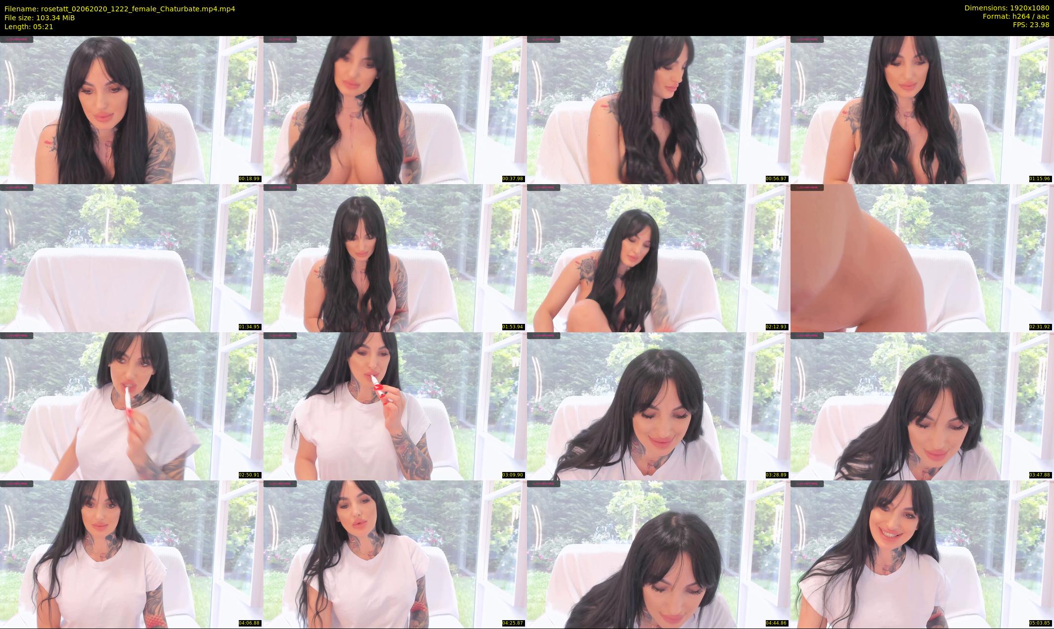 rosetatt — 6 minute Chaturbate female cam show recording, 1080p, Jun 2, 2020