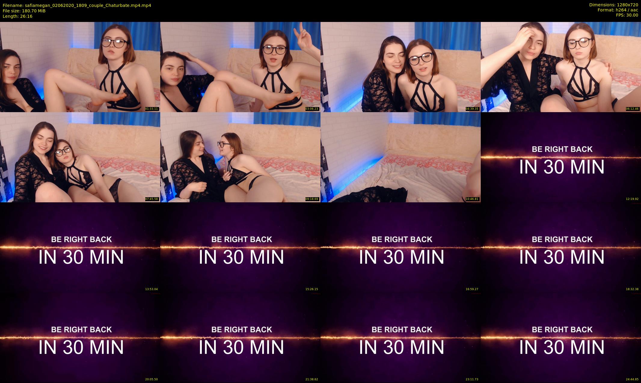safiamegan — 27 minute Chaturbate couple cam show recording, 720p, Jun 2, 2020