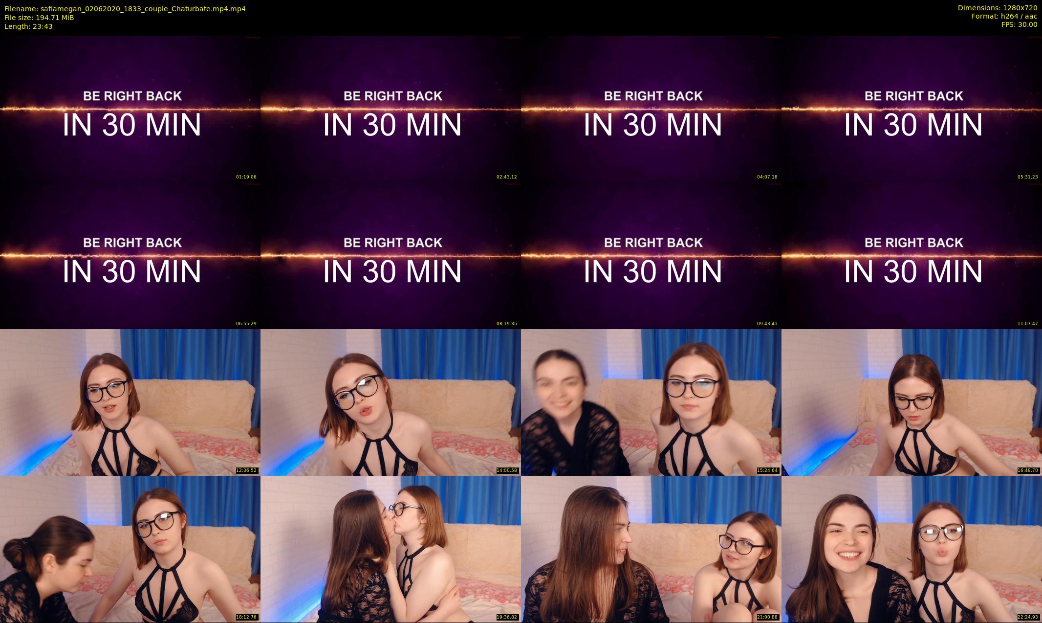 safiamegan — 24 minute Chaturbate couple cam show recording, 720p, Jun 2, 2020