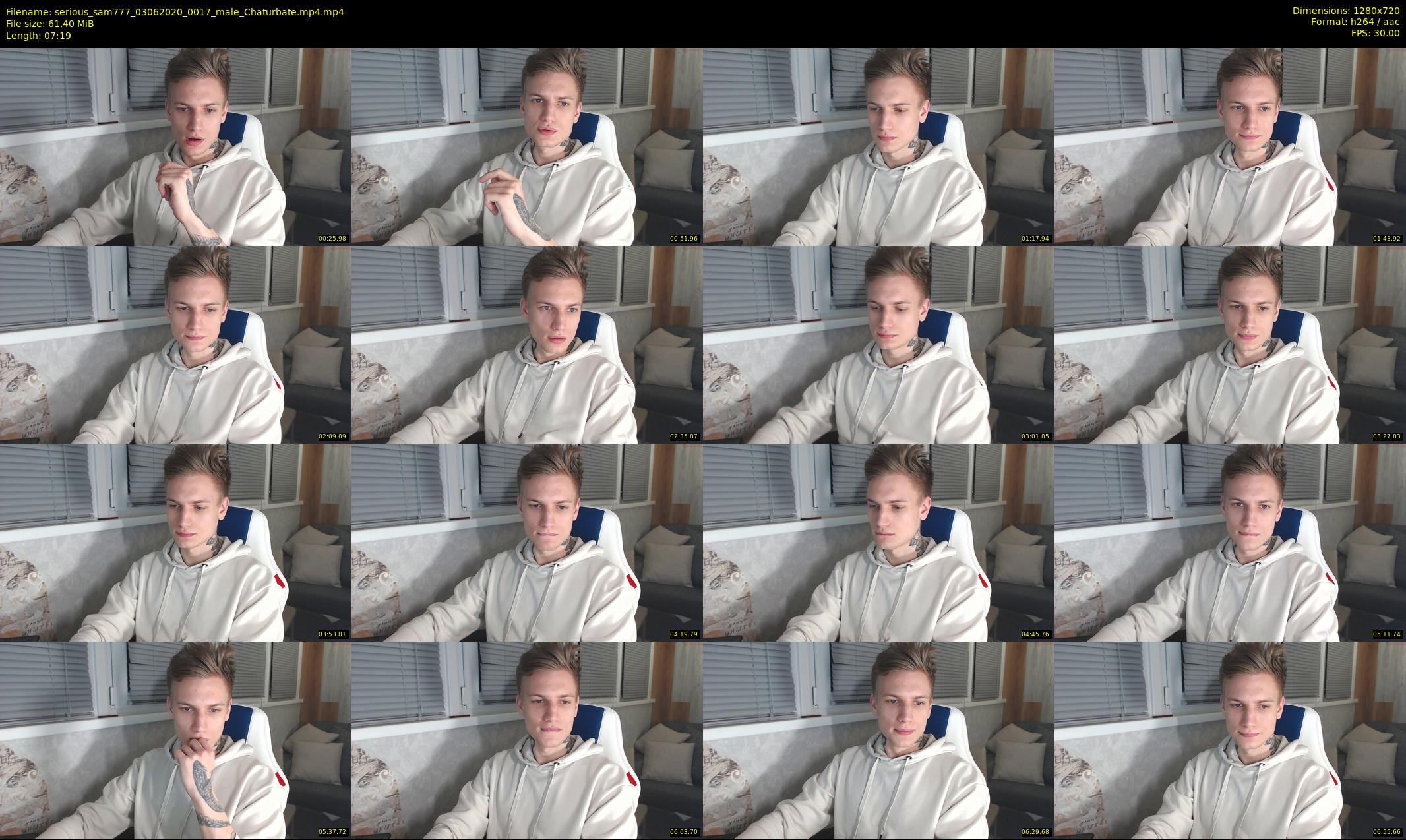 serious_sam777 — 8 minute Chaturbate male cam show recording, 720p, Jun 3, 2020