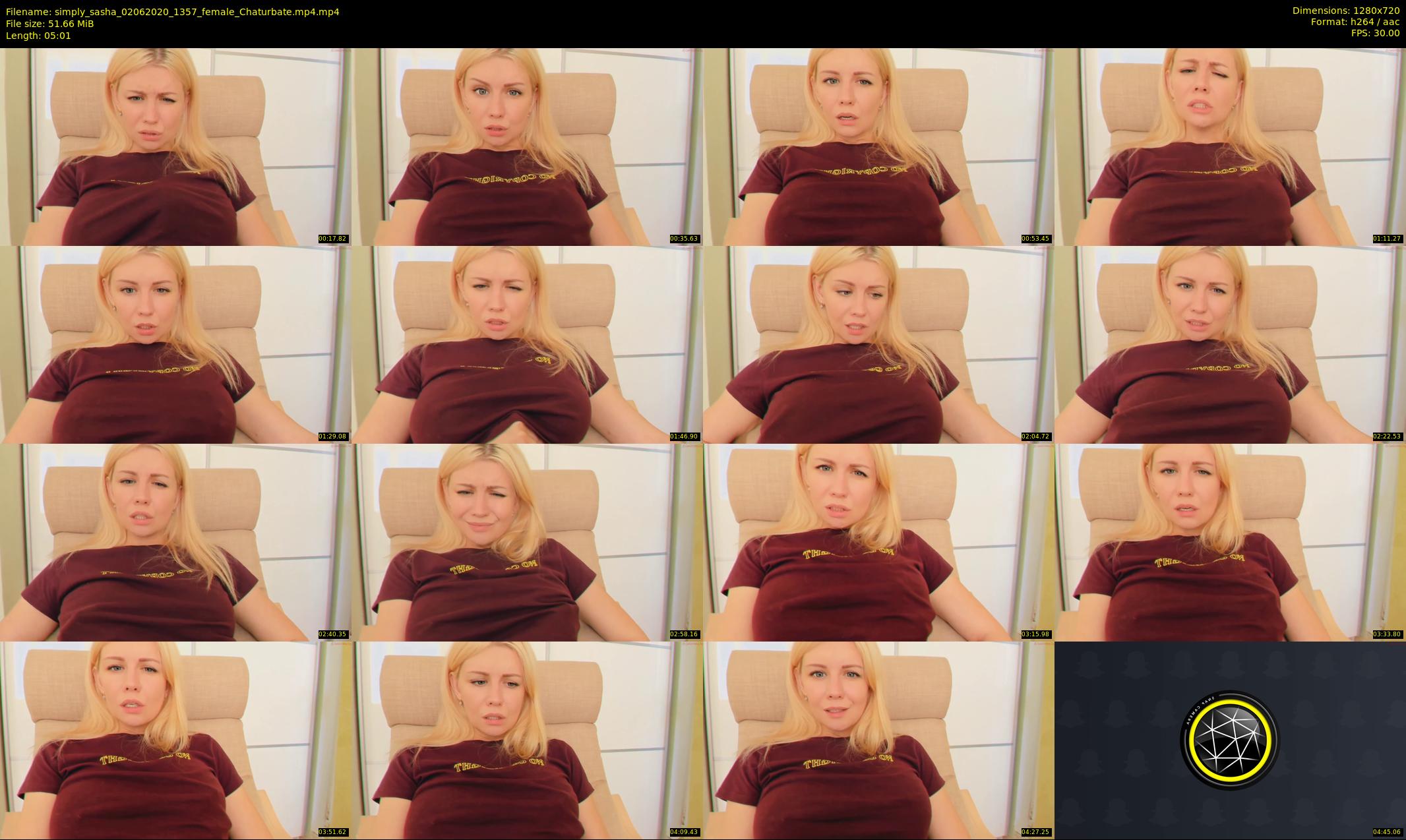 simply_sasha — 6 minute Chaturbate female cam show recording, 720p, Jun 2, 2020