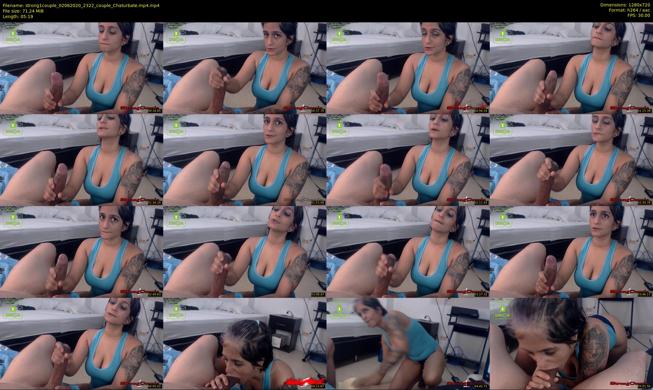 strong1couple — 6 minute Chaturbate couple cam show recording, 720p, Jun 2, 2020